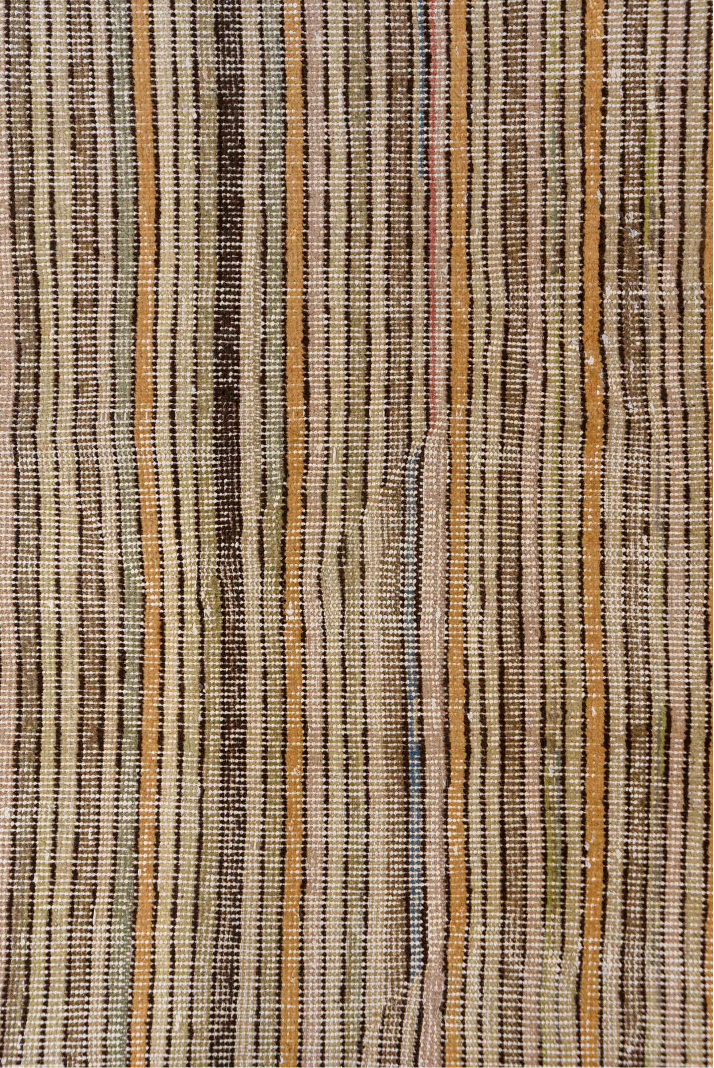 2' x 6' one-of-a-kind handmade vintage Tulu runner rug. Color palette: brown, gray, light gray, off-white, orange, snow