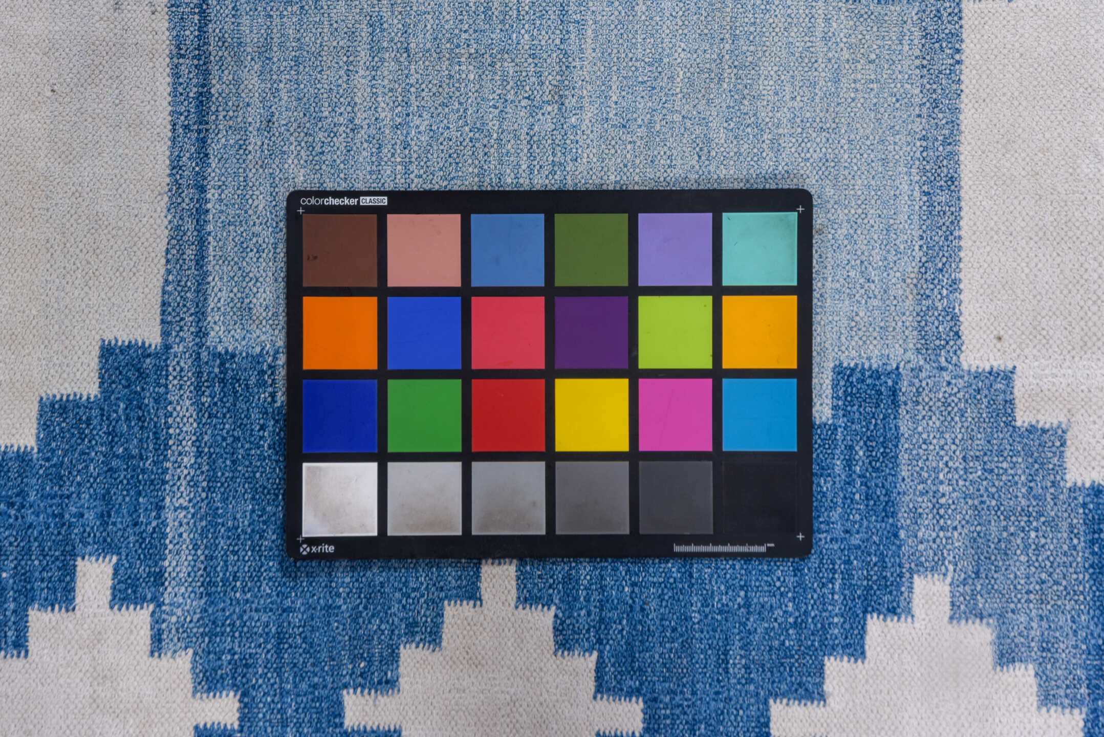 3' x 6' one-of-a-kind handmade vintage Dhurrie small size rug. Color palette: sky blue, ivory, powder blue, denim blue