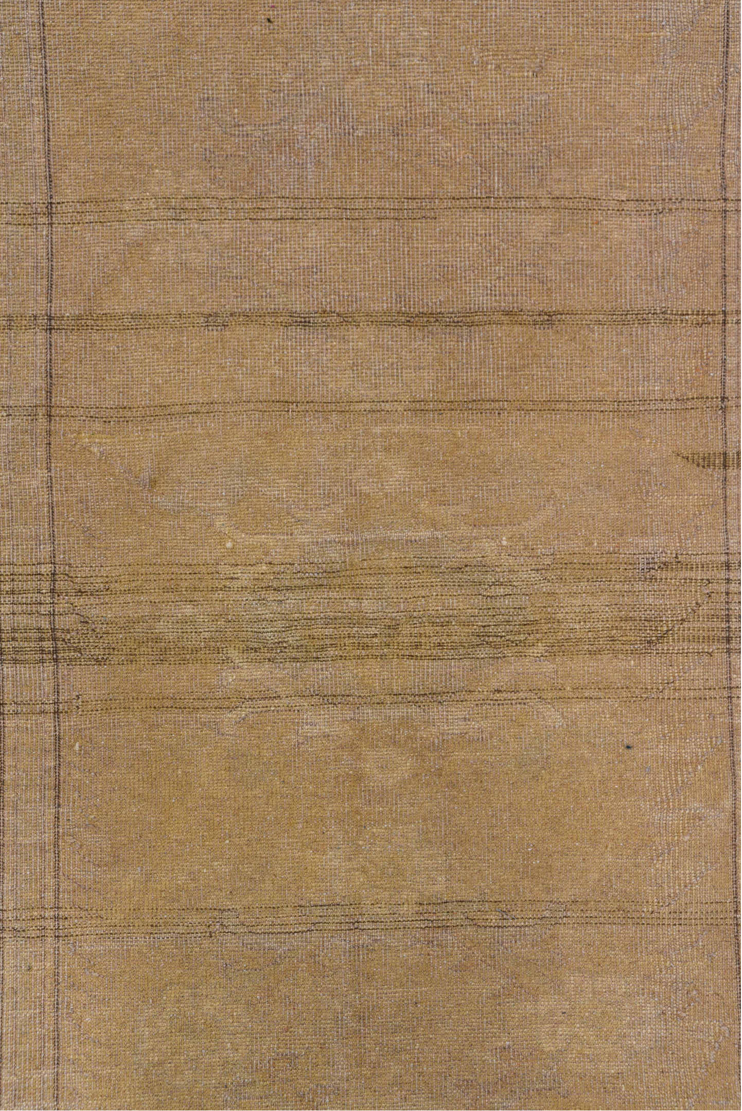 6' x 7' one-of-a-kind handmade vintage Oushak rug. Color palette: taupe, beige, camel, ivory, brown, gray