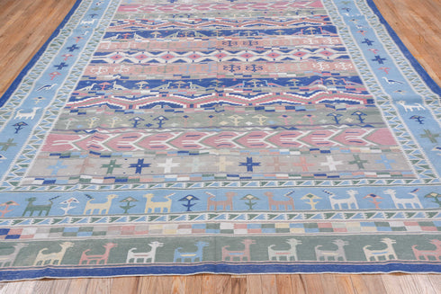 Antique Dhurrie Area Rug (9' x 11')