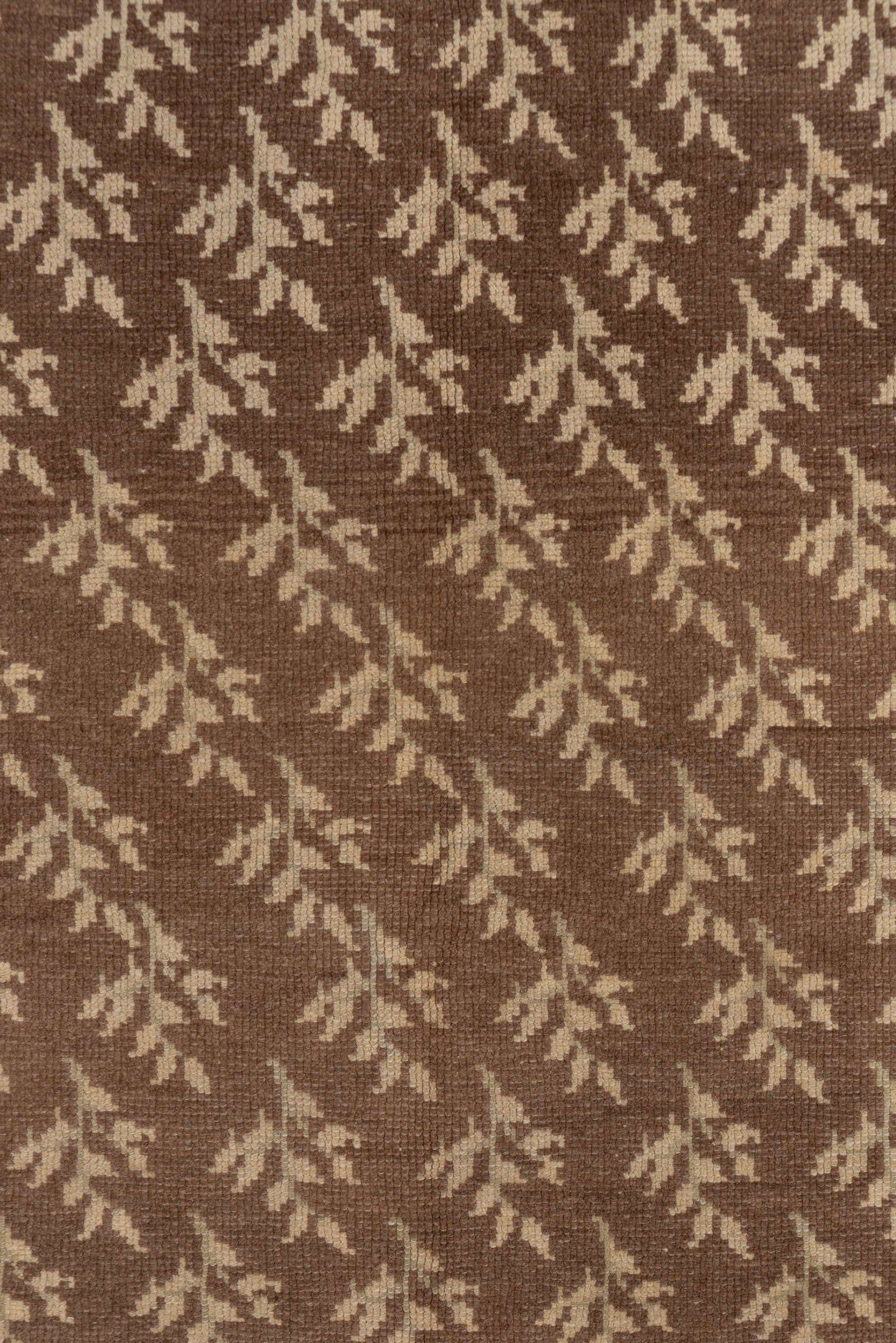 3' x 4' one-of-a-kind handmade vintage Tulu small size rug. Color palette: brown, ivory, taupe, camel, beige, gray