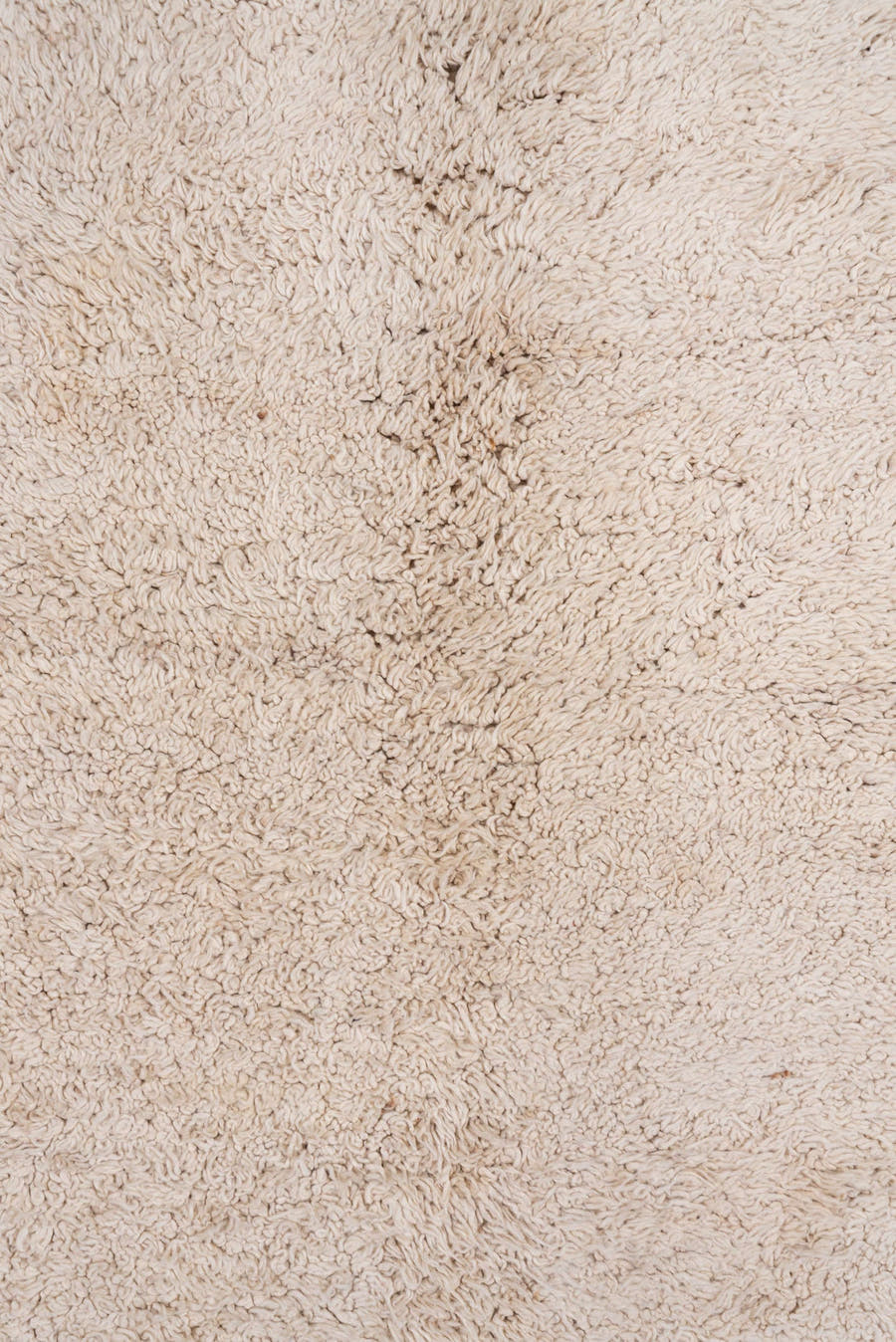 4' x 7' one-of-a-kind handmade vintage Tulu rug. Color palette: ivory, cream, beige, taupe, gray