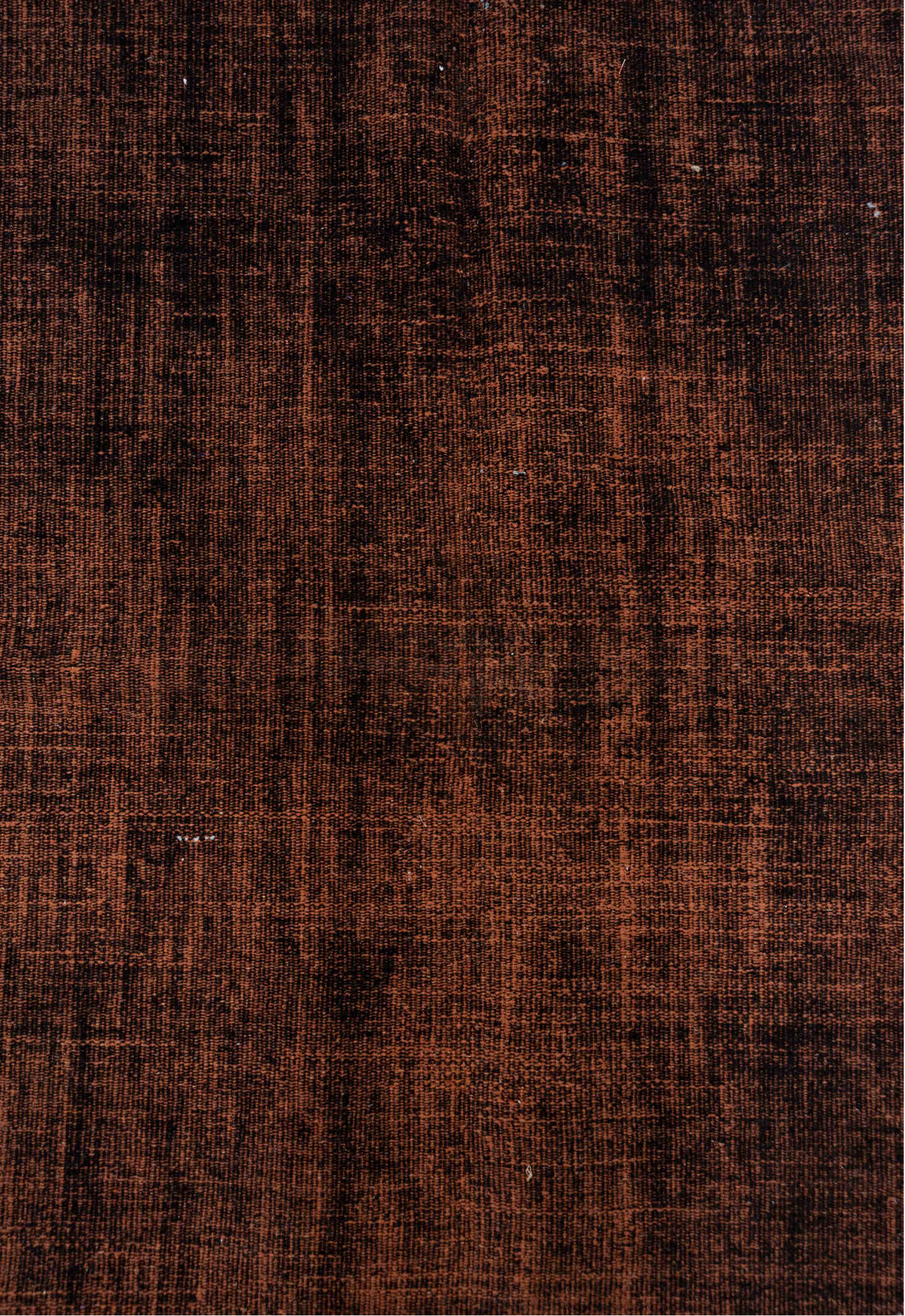 5' x 9' one-of-a-kind handmade vintage Overdyed medium size rug. Color palette: black, brown, gray, light gray, off-white
