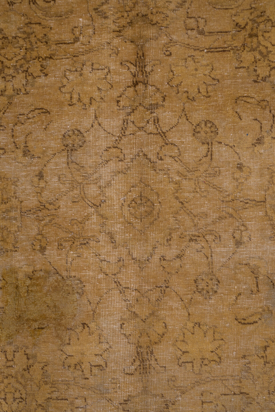 10' x 16' one-of-a-kind handmade vintage Tabriz rug. Color palette: brown, orange, tan