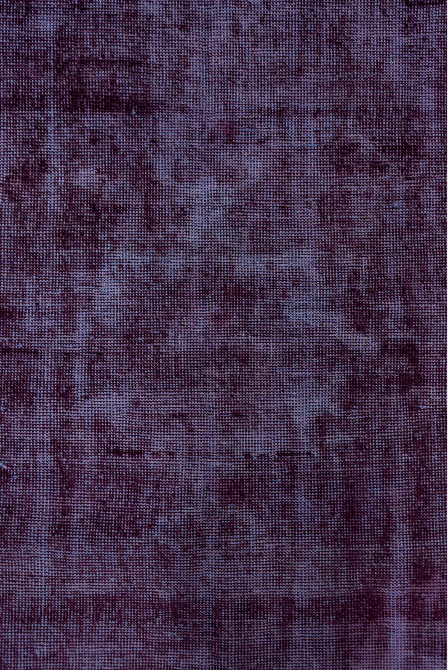 4' x 6' one-of-a-kind handmade vintage Overdyed small size rug. Color palette: black, gray, pink