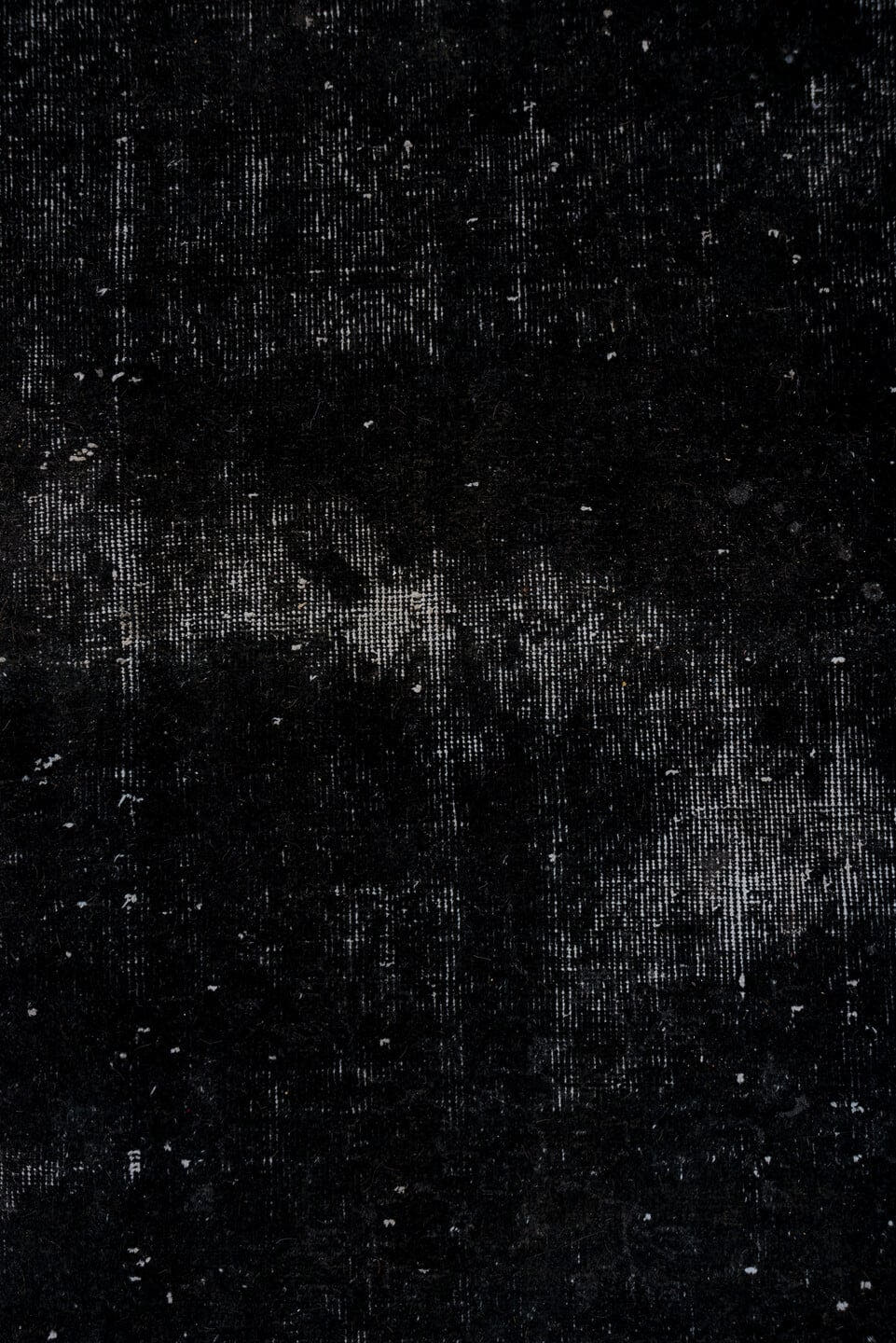 5' x 8' one-of-a-kind handmade vintage Overdyed medium size rug. Color palette: charcoal, black, slate, gray