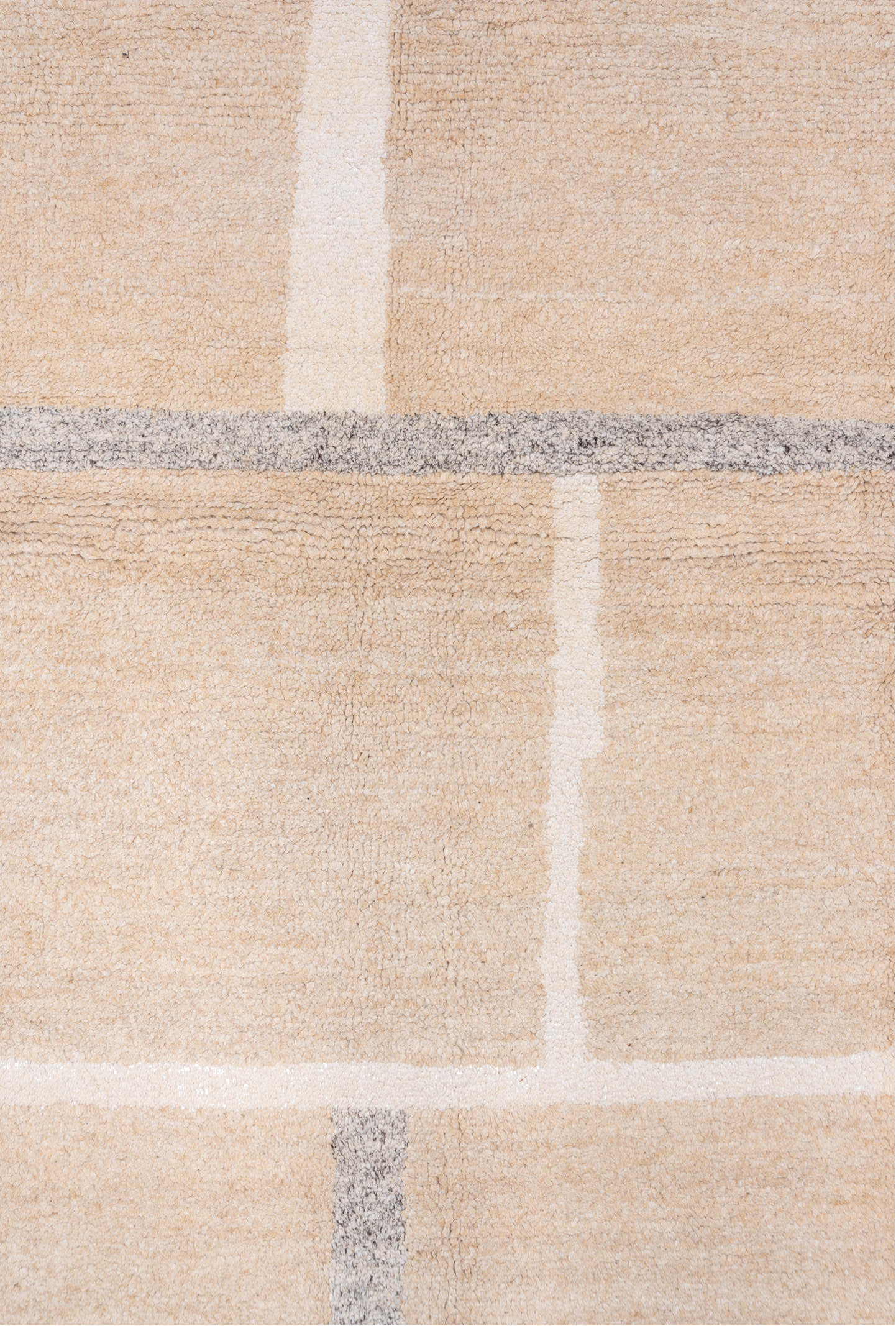 8' x 9' one-of-a-kind handmade vintage Contemporary rug. Color palette: brown, gray, light gray, off-white, orange, pink
