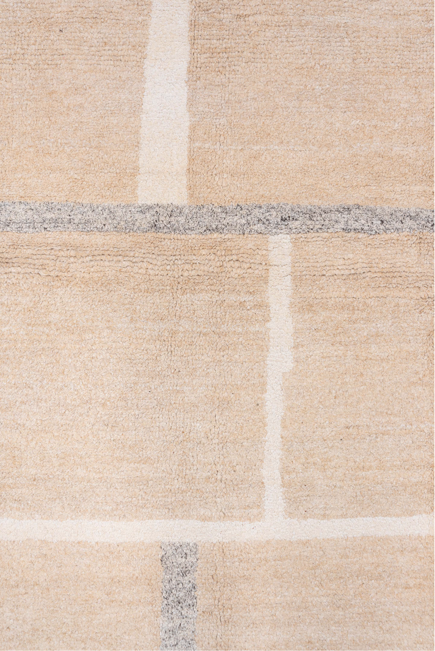 8' x 9' one-of-a-kind handmade vintage Contemporary rug. Color palette: brown, gray, light gray, off-white, orange, pink
