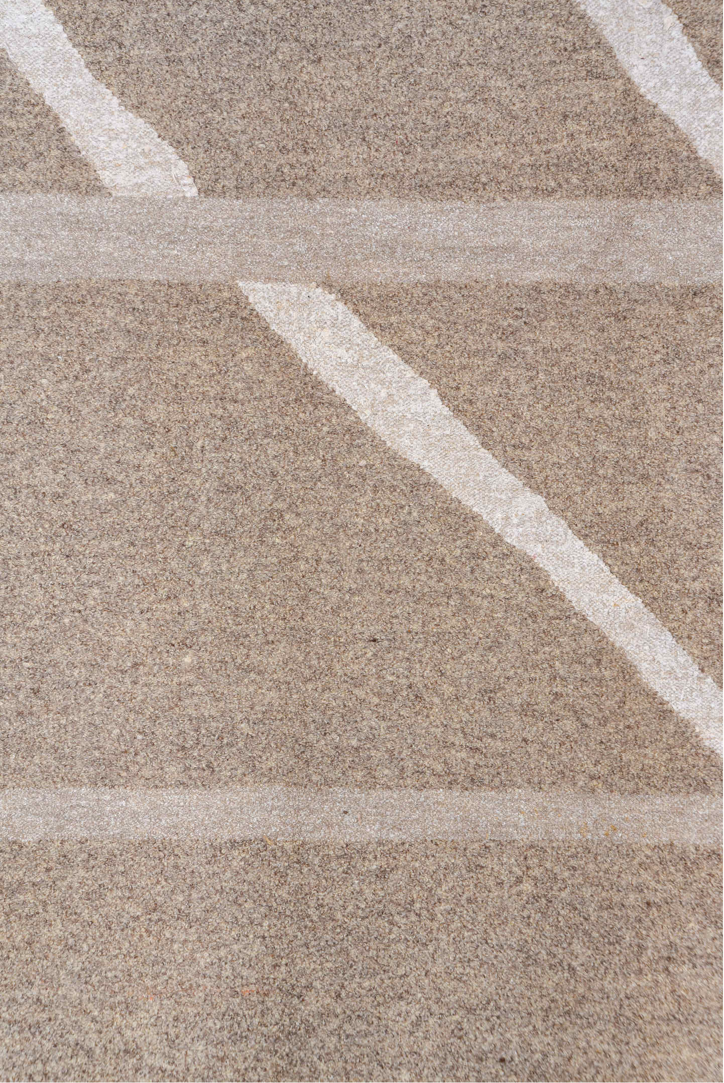 7' x 9' one-of-a-kind handmade vintage Kilim rug. Color palette: taupe, ivory, beige, charcoal, cream, gray, black