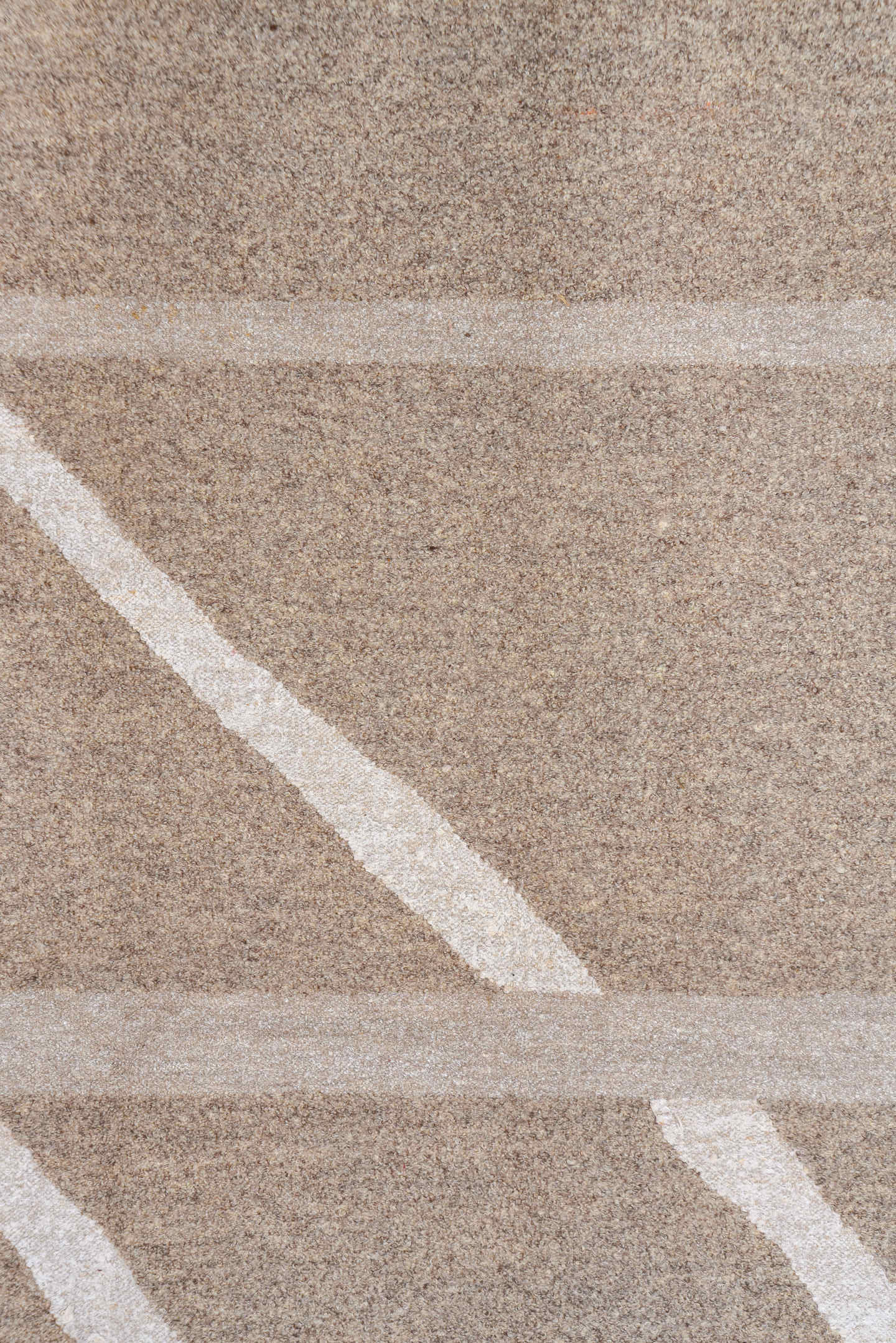 7' x 9' one-of-a-kind handmade vintage Kilim rug. Color palette: taupe, ivory, beige, charcoal, cream, gray, black