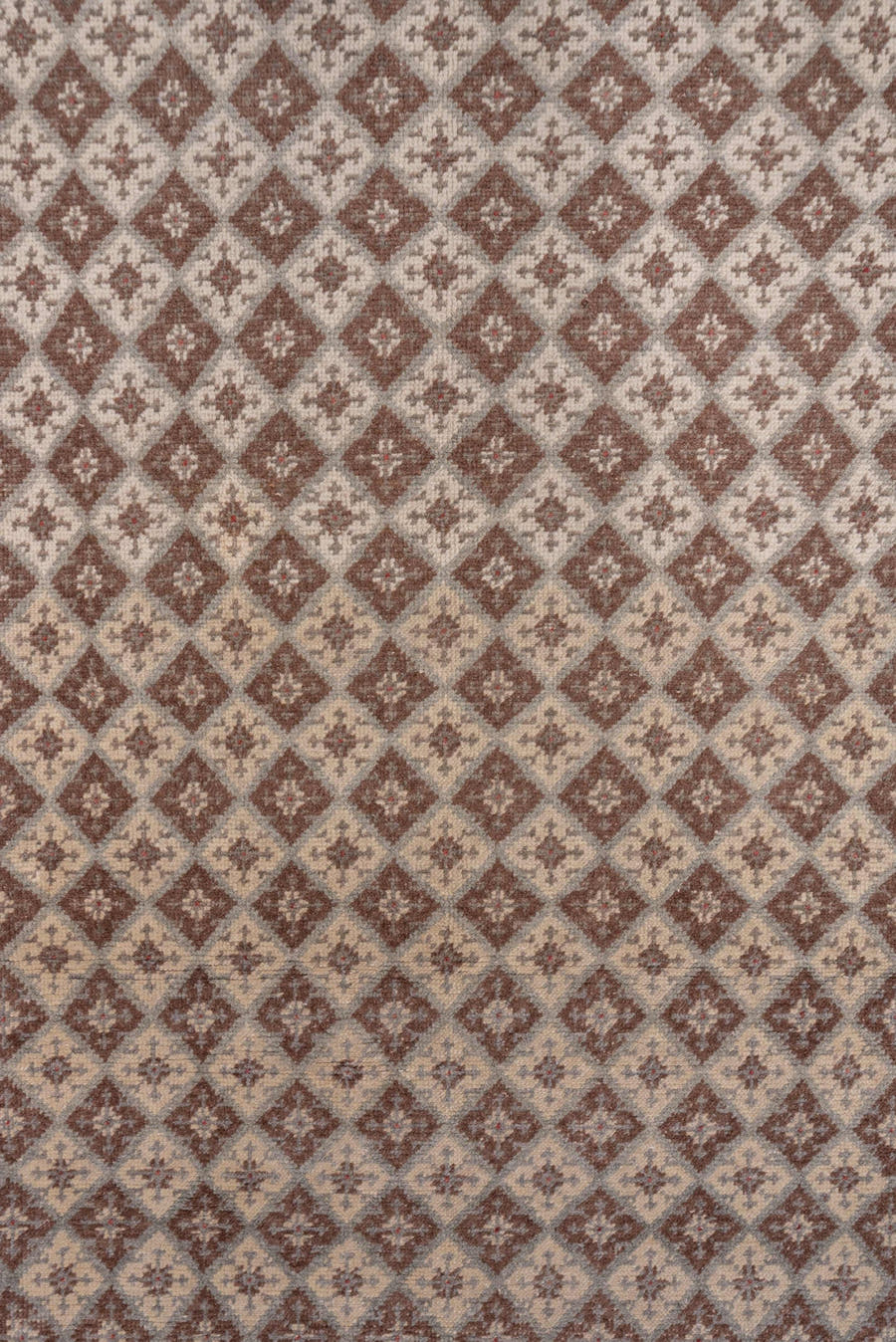 3' x 9' one-of-a-kind handmade vintage Oushak runner rug. Color palette: ivory, rose, taupe, dusty pink, beige, pink, red