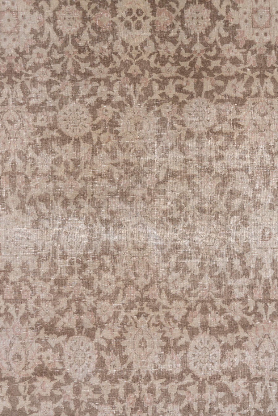 6' x 9' one-of-a-kind handmade vintage Hereke medium size rug. Color palette: taupe, ivory, rose, blush, beige, gray, pink