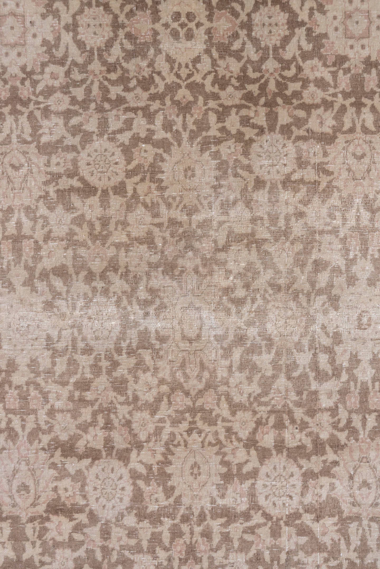 6' x 9' one-of-a-kind handmade vintage Hereke medium size rug. Color palette: taupe, ivory, rose, blush, beige, gray, pink
