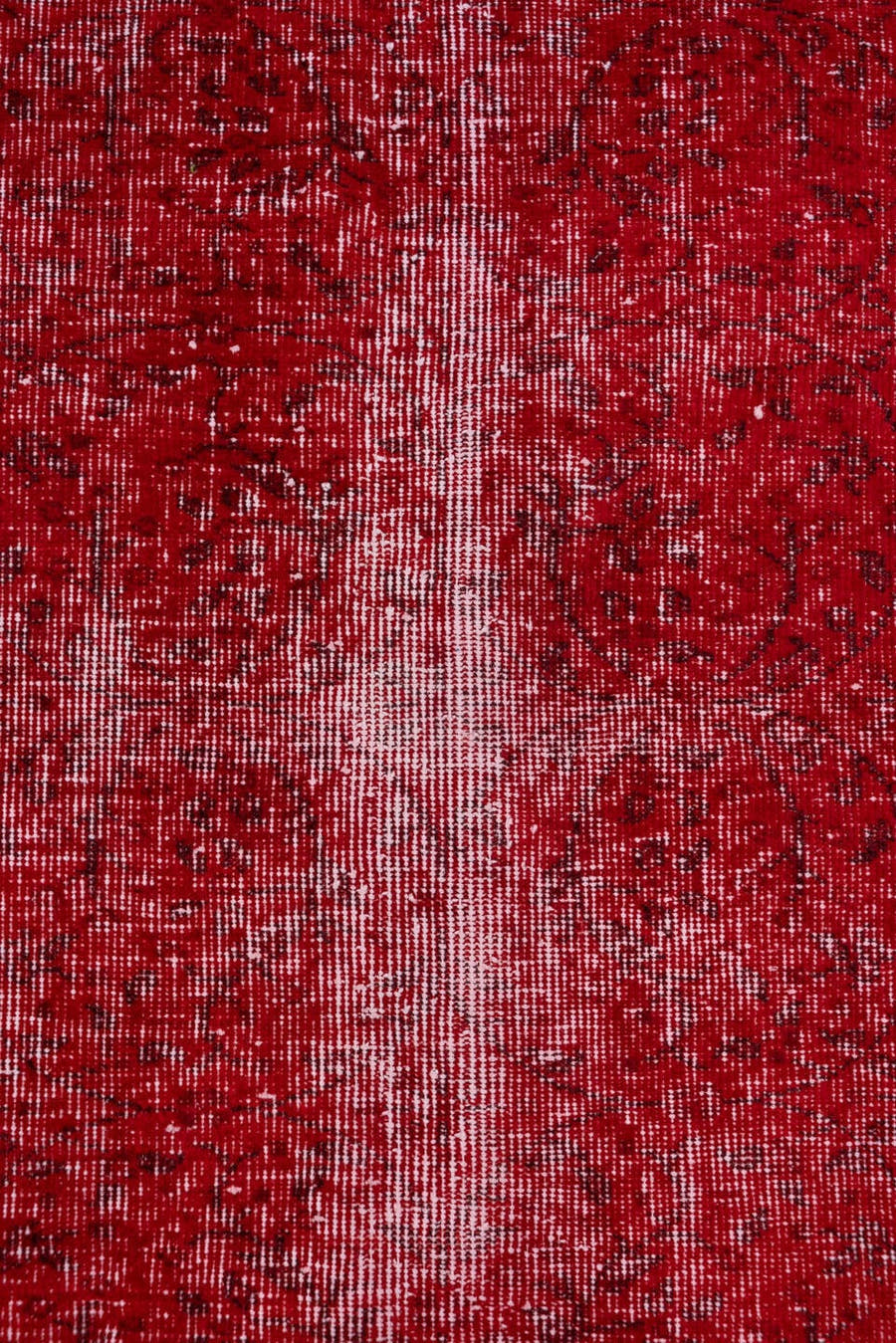 4' x 6' one-of-a-kind handmade antique Overdyed small size rug. Color palette: crimson, rose, burgundy, ivory, red, pink