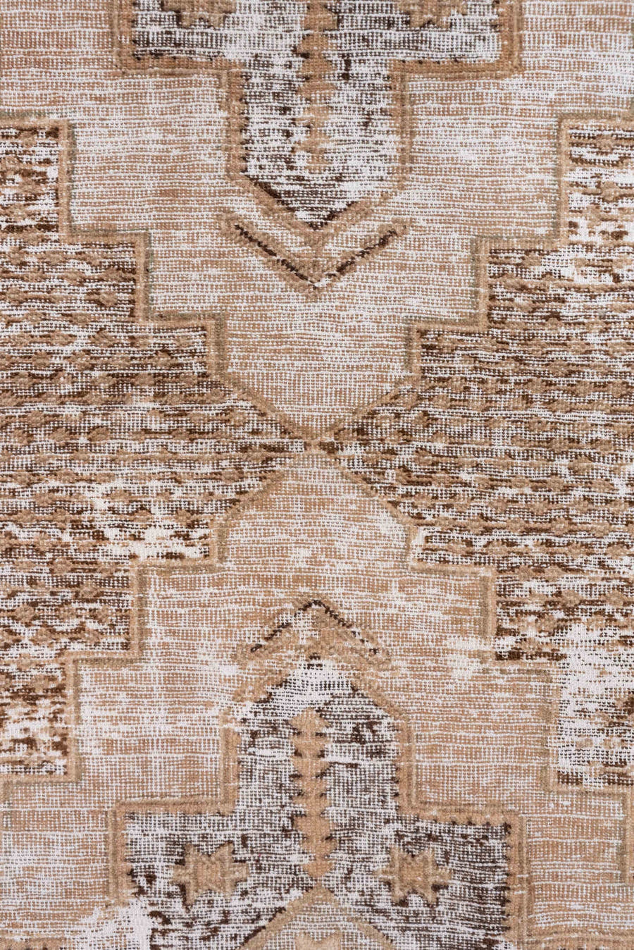 2' x 12' one-of-a-kind handmade vintage Oushak runner rug. Color palette: blush, beige, ivory, taupe, brown, camel, pink