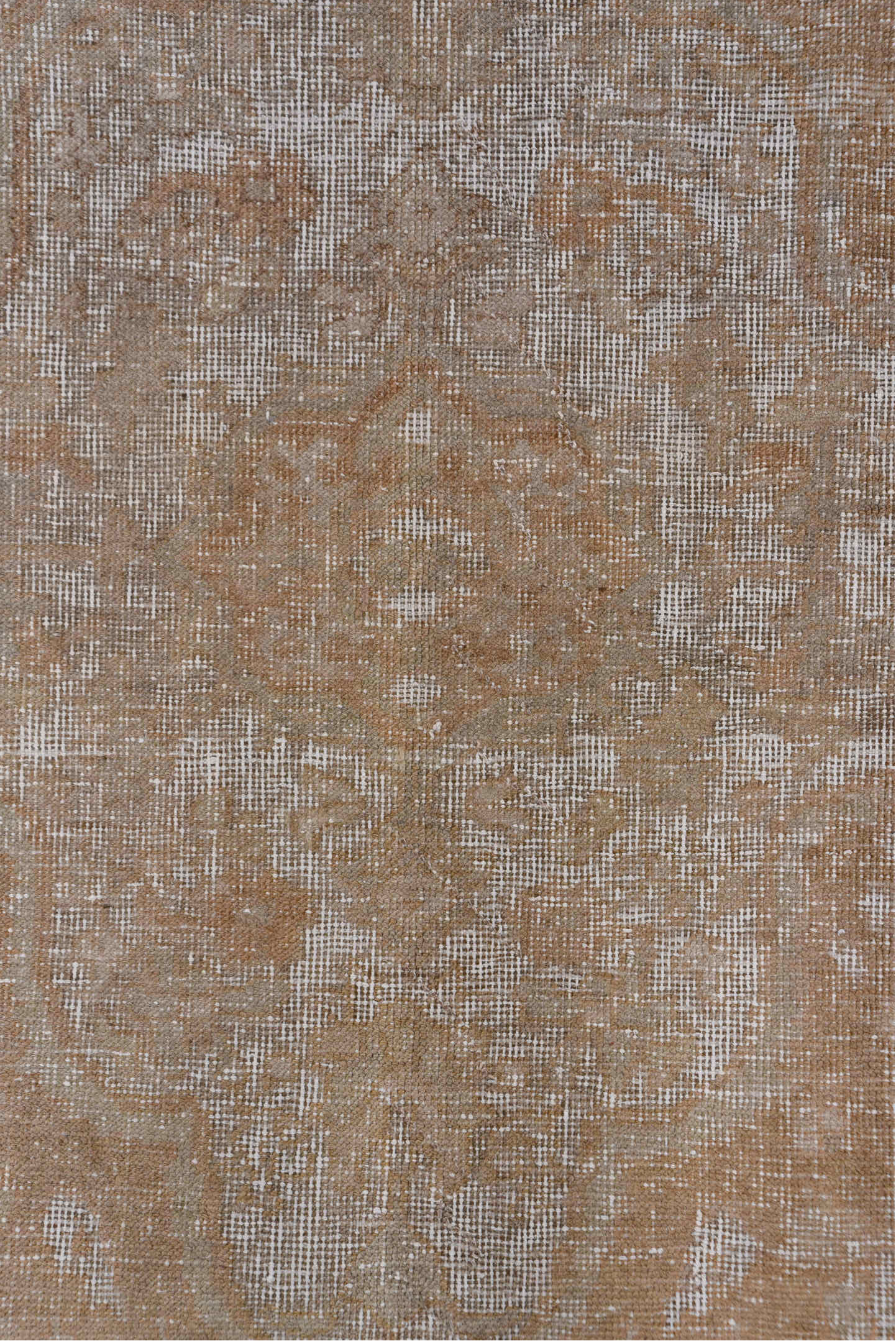 7' x 11' one-of-a-kind handmade vintage Oushak large size rug. Color palette: blush, taupe, ivory, beige, sand, pink, gray