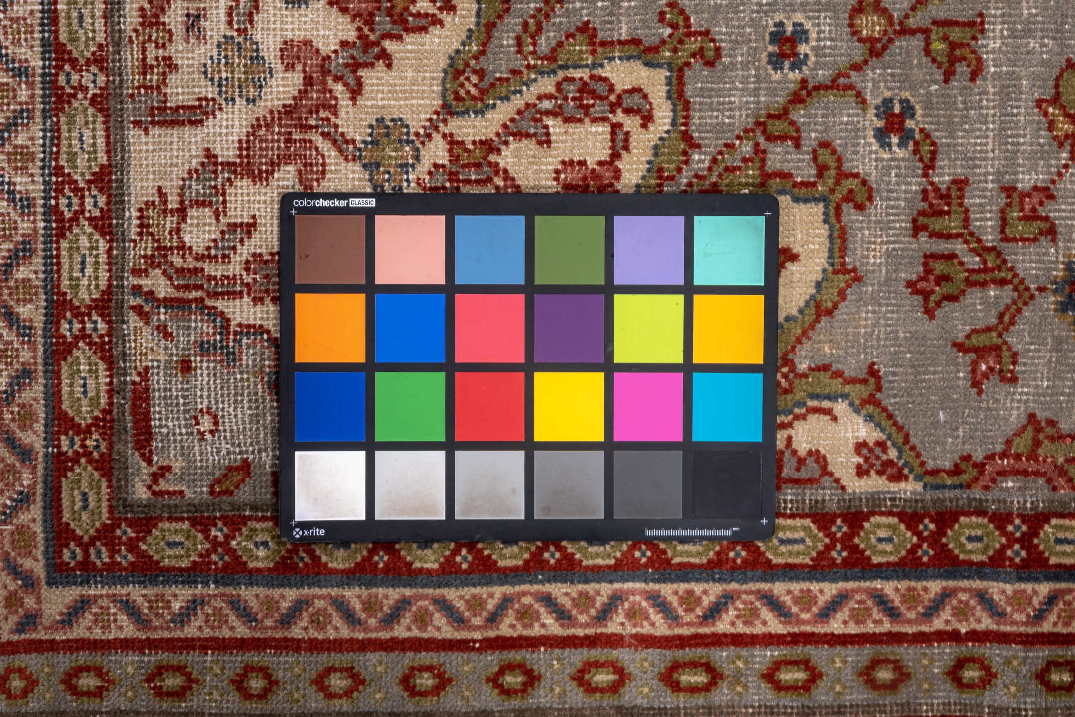 7' x 10' one-of-a-kind handmade vintage Oushak large size rug. Color palette: brown, gray, pink, red