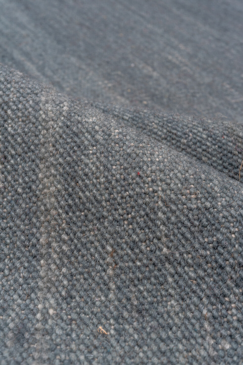 10' x 12' one-of-a-kind handmade vintage Kilim large size rug. Color palette: slate, blue, steel_blue, charcoal, gray, black