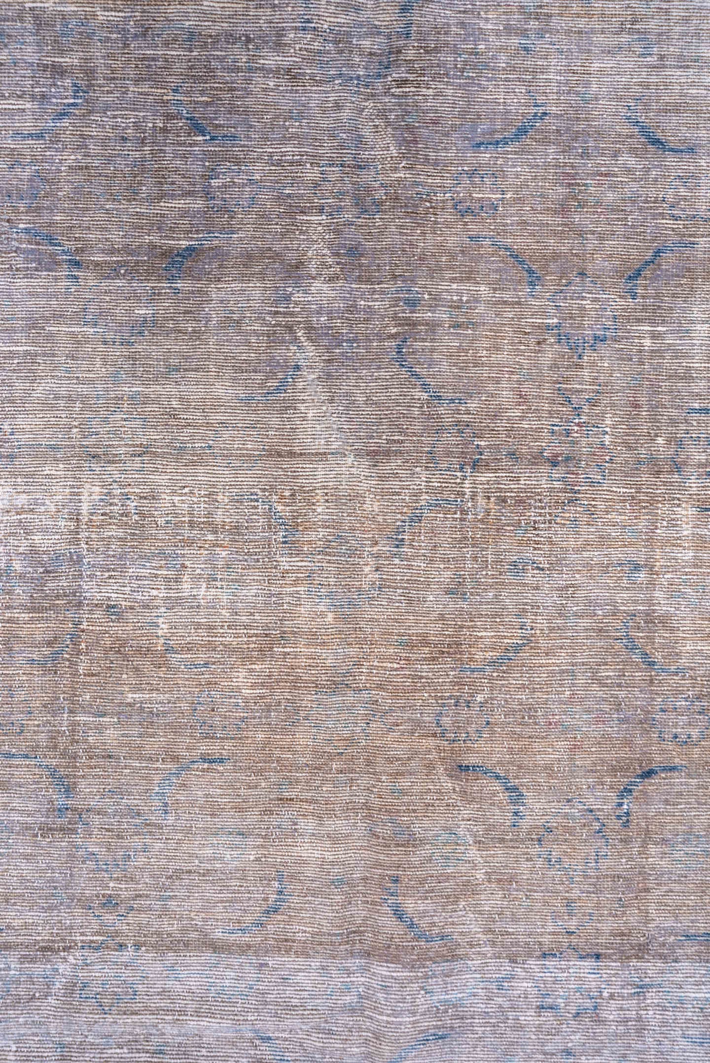 9' x 11' one-of-a-kind handmade vintage Overdyed large size rug. Color palette: blush, beige, powder blue, ivory, taupe