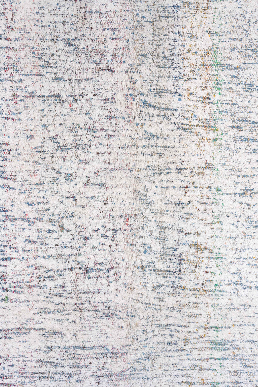 5' x 8' one-of-a-kind handmade vintage Kilim medium size rug. Color palette: ivory, blue, rose, taupe, sage, terra cotta