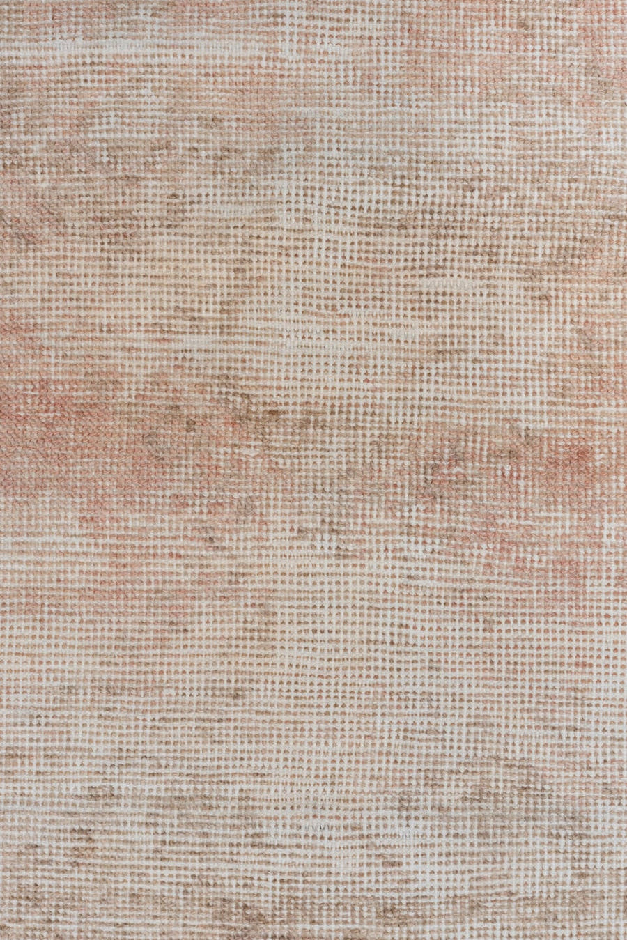 3' x 7' one-of-a-kind handmade vintage Oushak runner rug. Color palette: blush, ivory, beige, rose, taupe, pink, red, gray