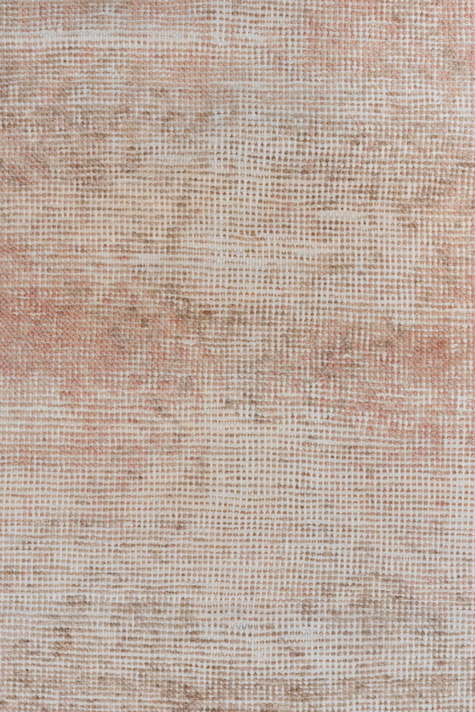 3' x 7' one-of-a-kind handmade vintage Oushak runner rug. Color palette: blush, ivory, beige, rose, taupe, pink, red, gray