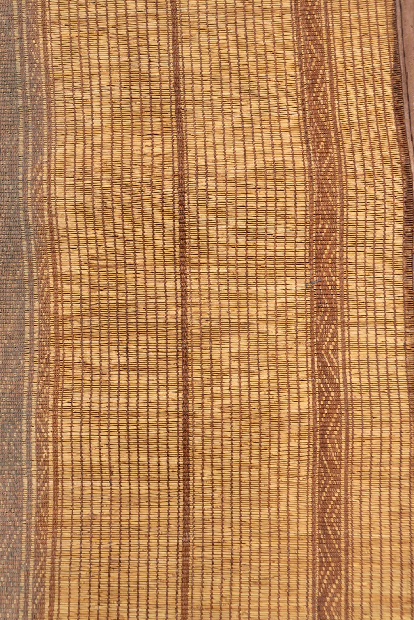 2' x 17' one-of-a-kind handmade vintage Tuareg runner rug. Color palette: camel, brown, tan, beige