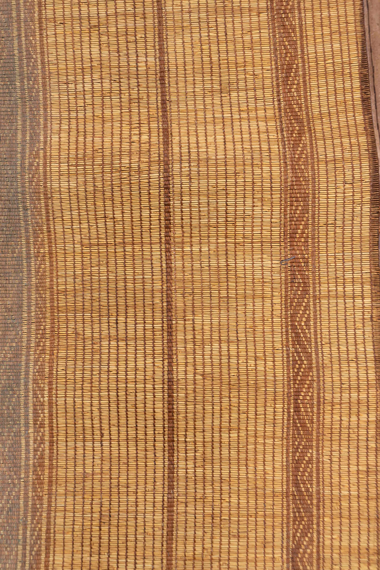 2' x 17' one-of-a-kind handmade vintage Tuareg runner rug. Color palette: camel, brown, tan, beige