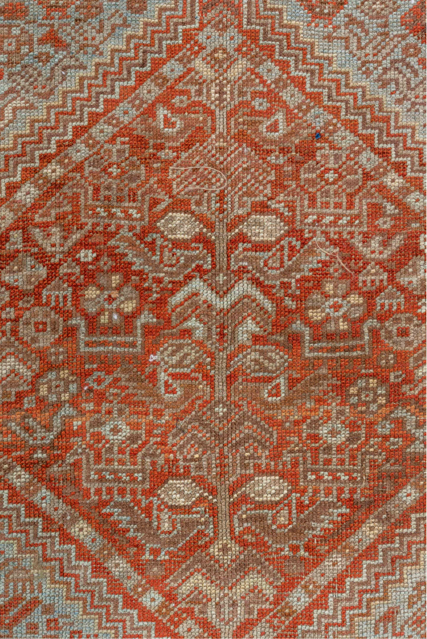 7' x 10' one-of-a-kind handmade vintage Shiraz large size rug. Color palette: brown, gray, light gray, off-white, pink, red