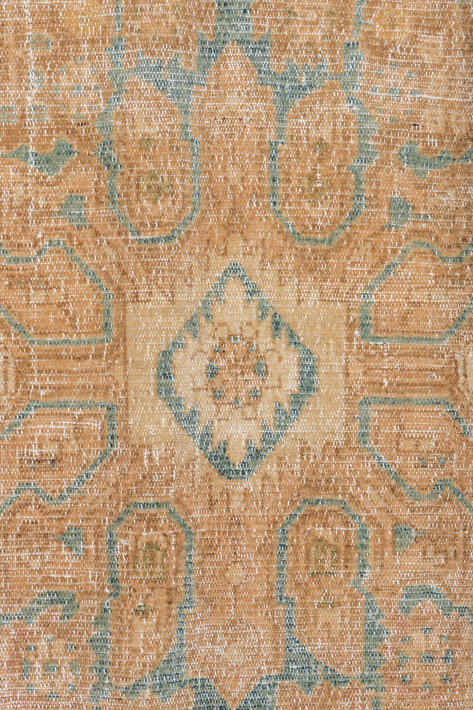 5' x 10' one-of-a-kind handmade vintage Malayer medium size rug. Color palette: tan, ivory, pale blue, taupe, camel, beige