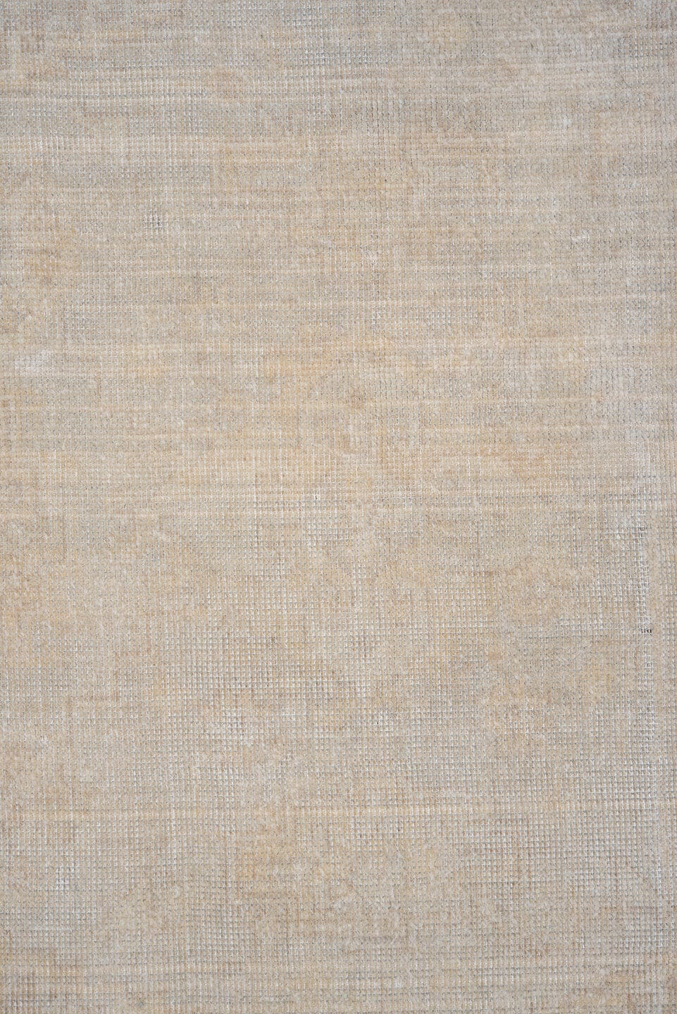 7' x 10' one-of-a-kind handmade vintage Oushak large size rug. Color palette: ivory, cream, beige, taupe, pale gray, gray