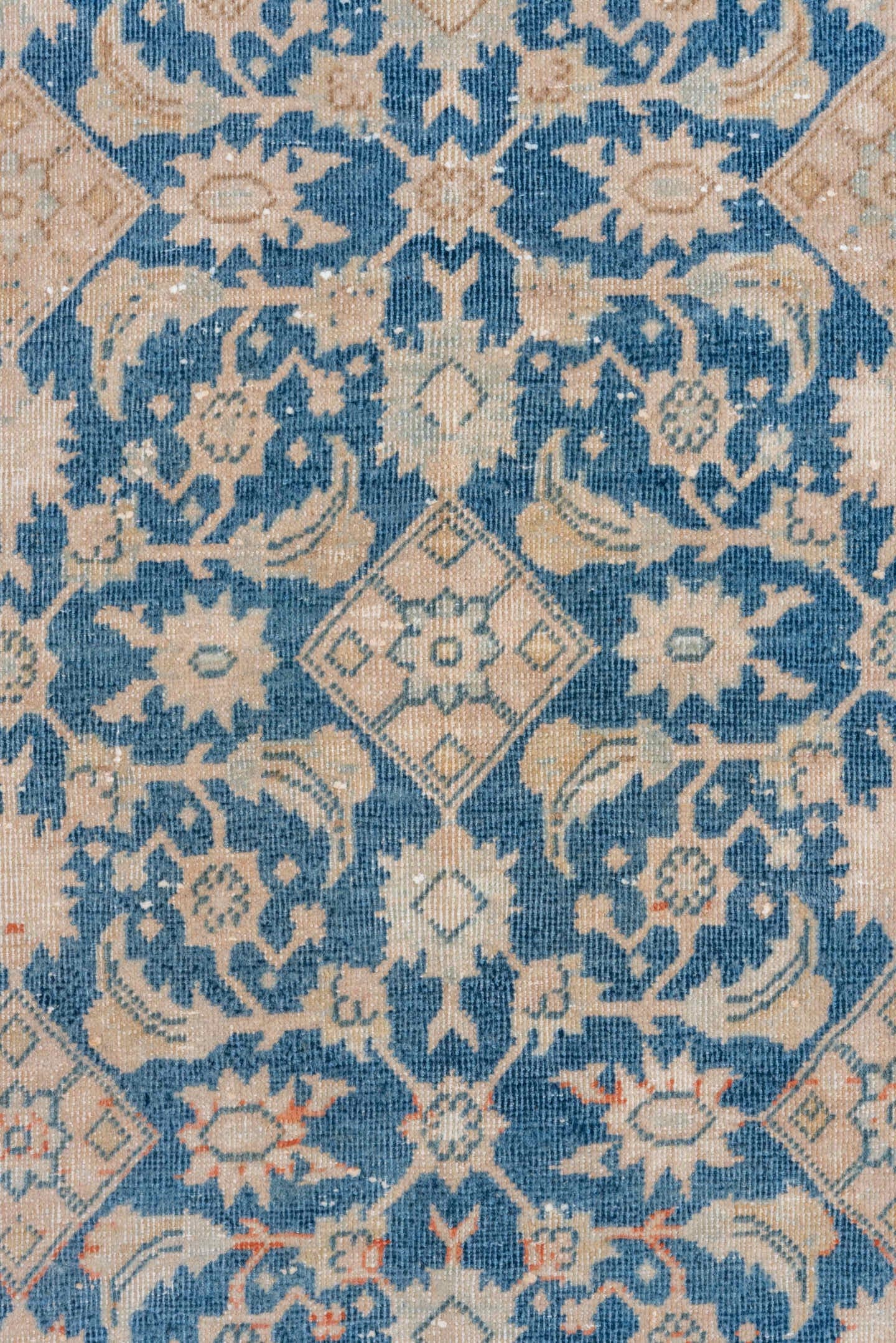 7' x 10' one-of-a-kind handmade vintage Tabriz large size rug. Color palette: ivory, sky blue, beige, cream, taupe