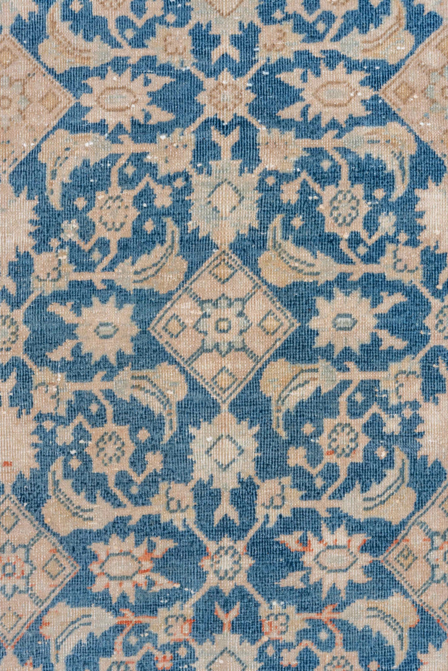 7' x 10' one-of-a-kind handmade vintage Tabriz large size rug. Color palette: ivory, sky blue, beige, cream, taupe