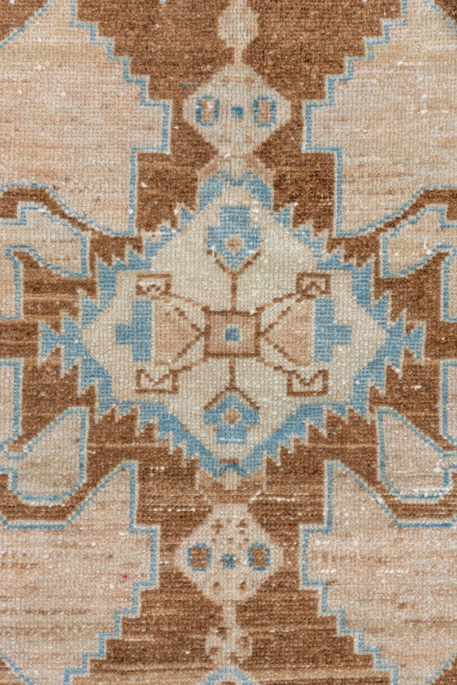 3' x 4' one-of-a-kind handmade vintage Malayer small size rug. Color palette: ivory, camel, sky_blue, taupe, light_blue
