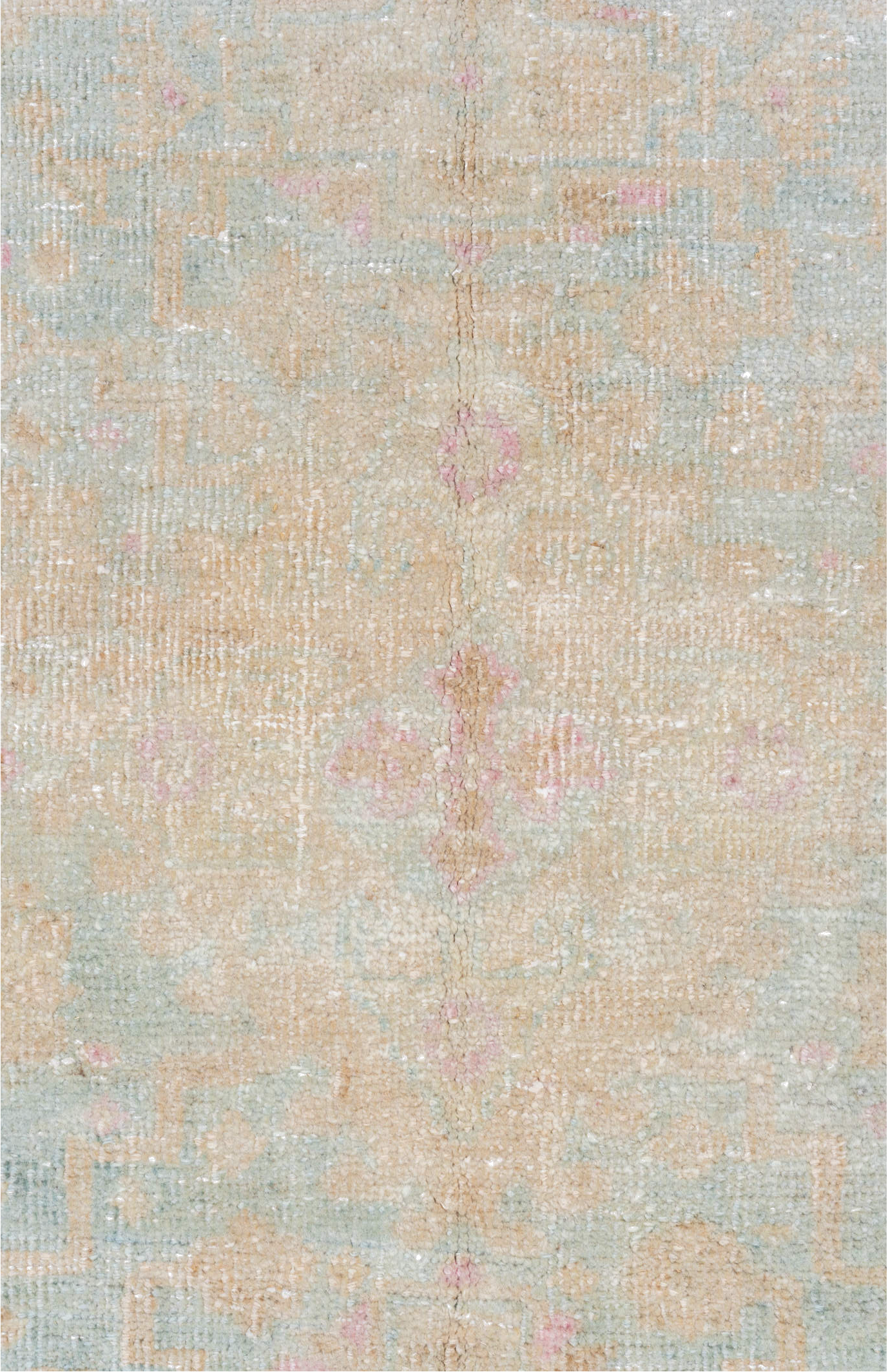 7' x 11' one-of-a-kind handmade vintage Veece large size rug. Color palette: dark gray, gainsboro, gray, light blue