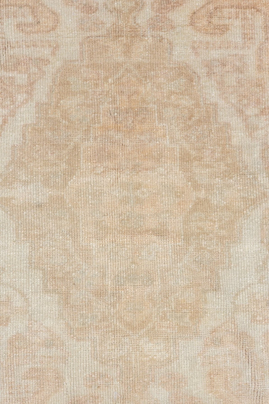 5' x 7' one-of-a-kind handmade vintage Oushak rug. Color palette: ivory, cream, sand, beige, taupe, gray
