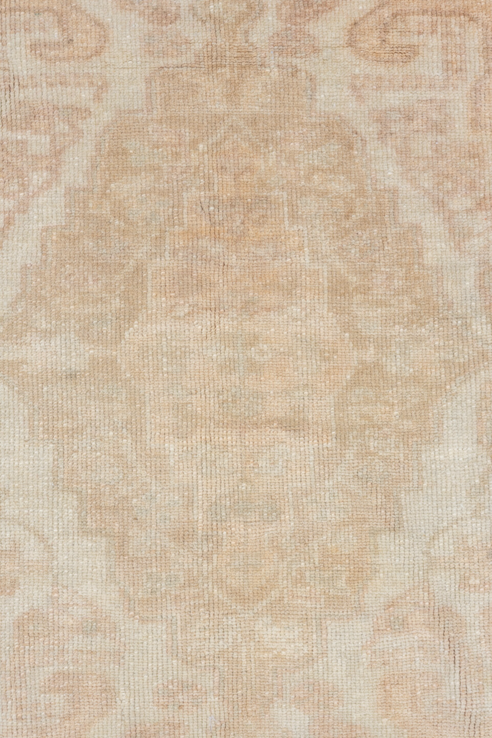 5' x 7' one-of-a-kind handmade vintage Oushak rug. Color palette: antiquewhite, brown, gray, light gray, off-white, orange