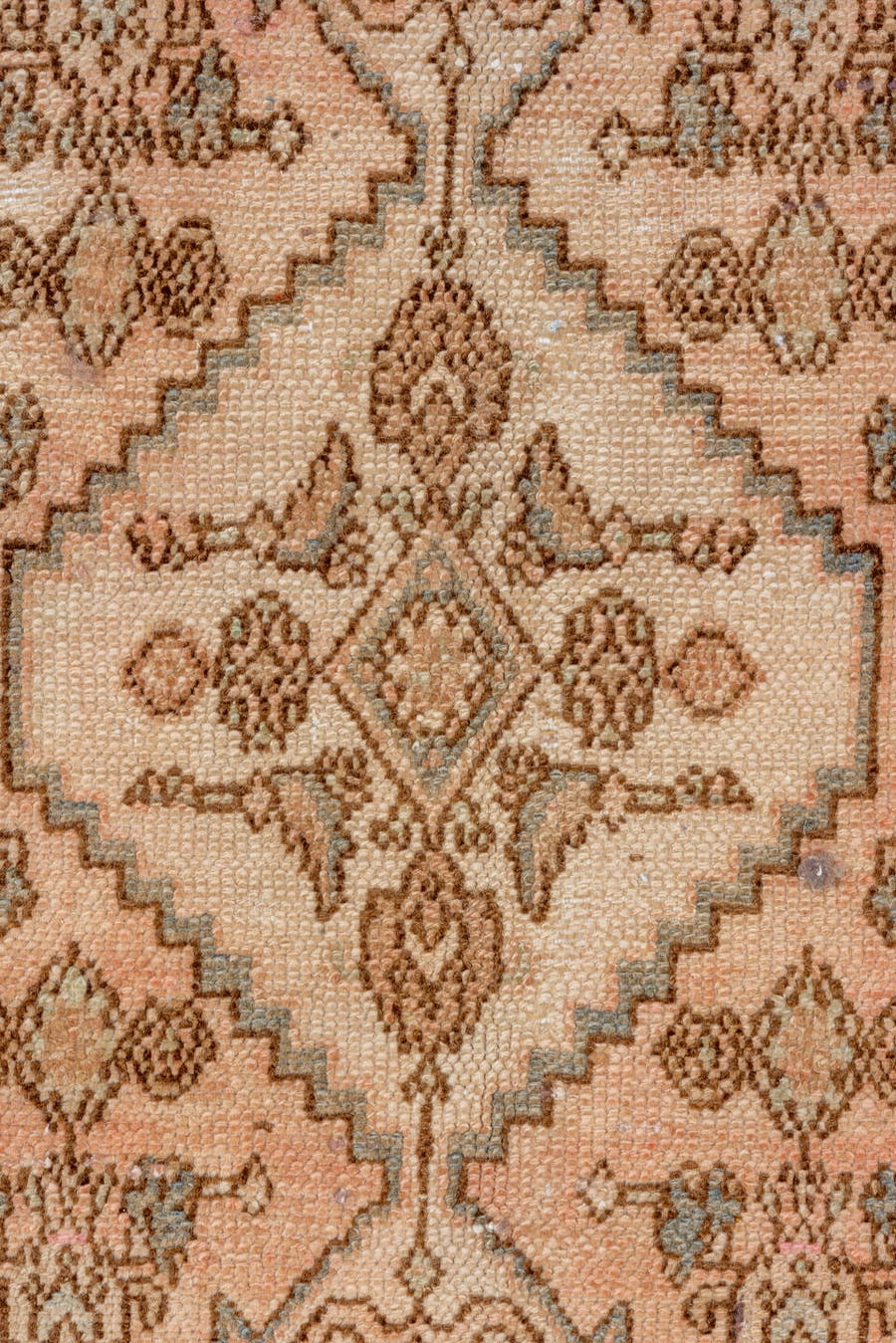 7' x 10' one-of-a-kind handmade vintage Hamadan large size rug. Color palette: taupe, blush, brown, ivory, dusty rose, slate