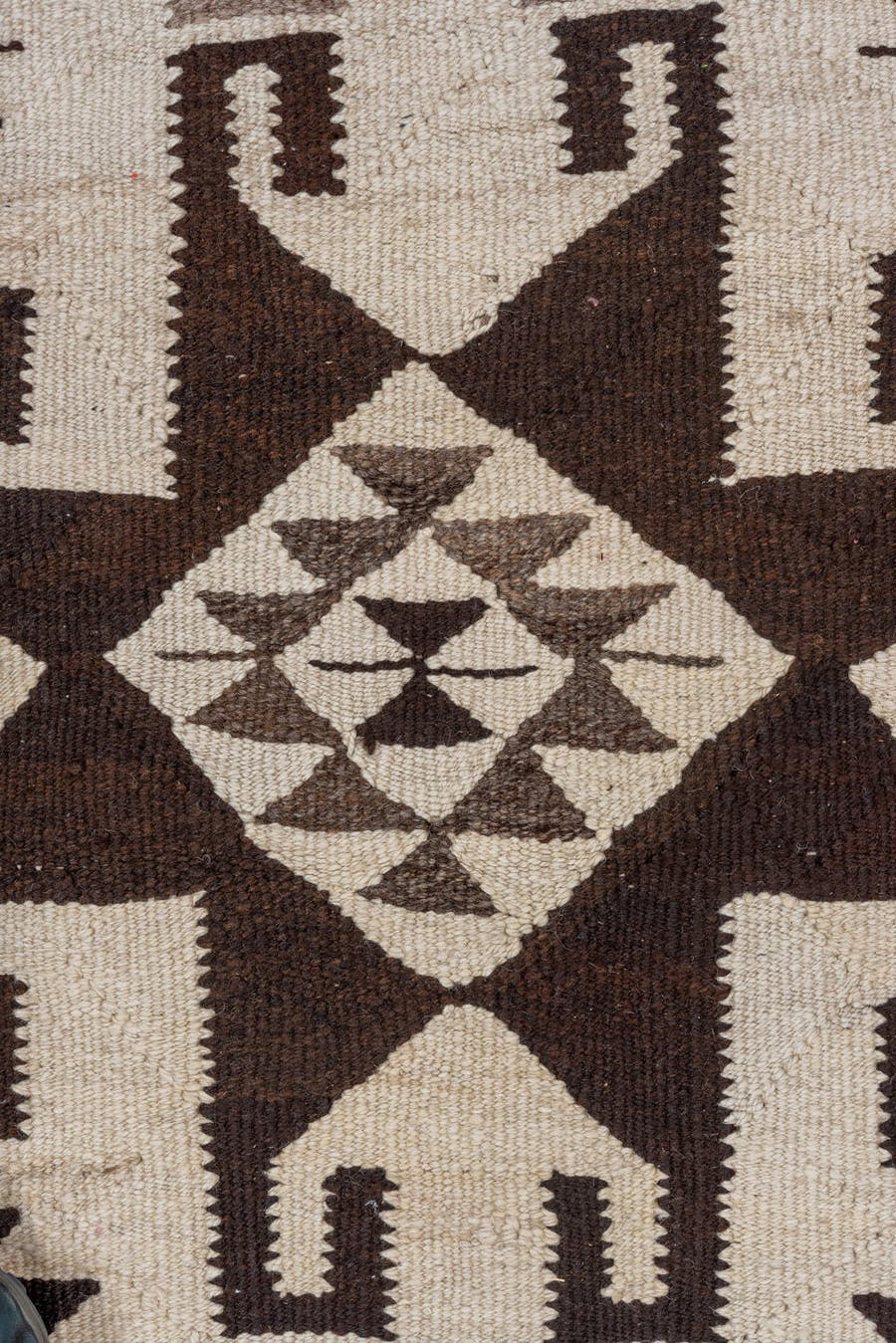 2' x 10' one-of-a-kind handmade vintage Kilim runner rug. Color palette: ivory, brown, taupe, beige, gray