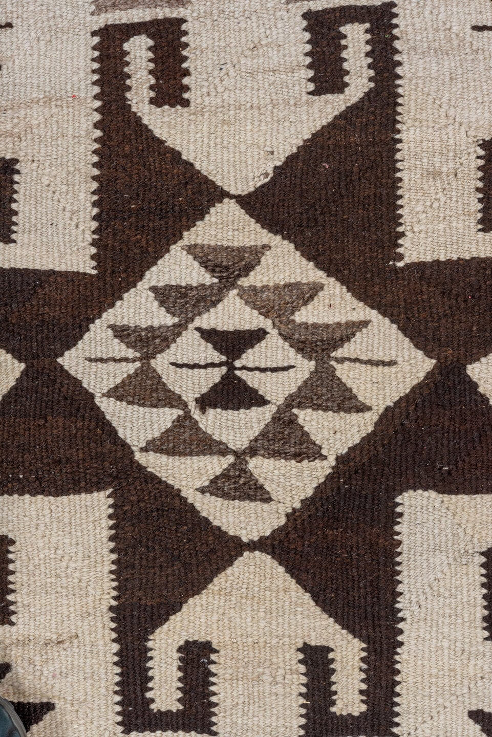 2' x 10' one-of-a-kind handmade vintage Kilim runner rug. Color palette: ivory, brown, taupe, beige, gray