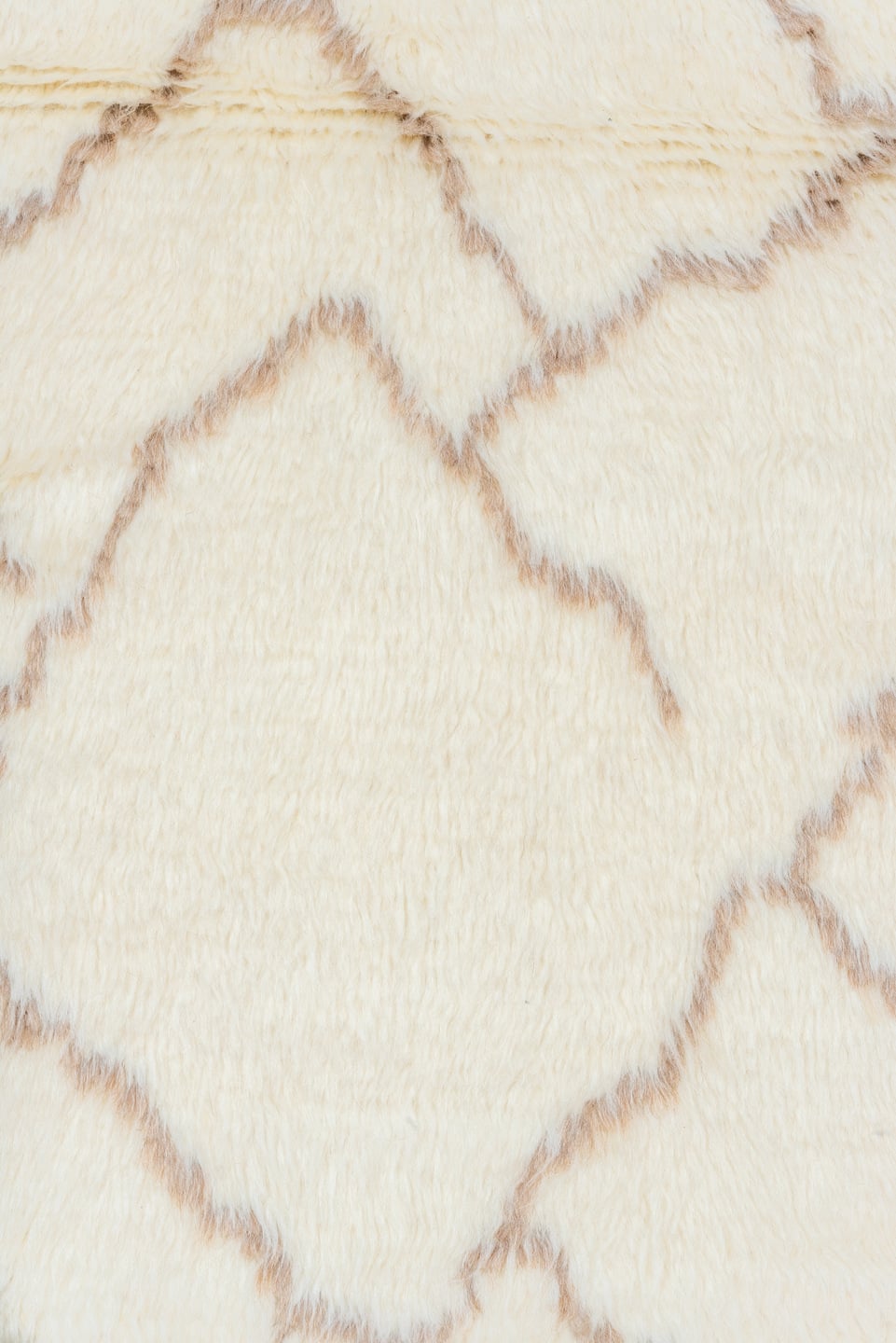2' x 12' one-of-a-kind handmade vintage Moroccan runner rug. Color palette: ivory, taupe, cream, camel, beige, gray