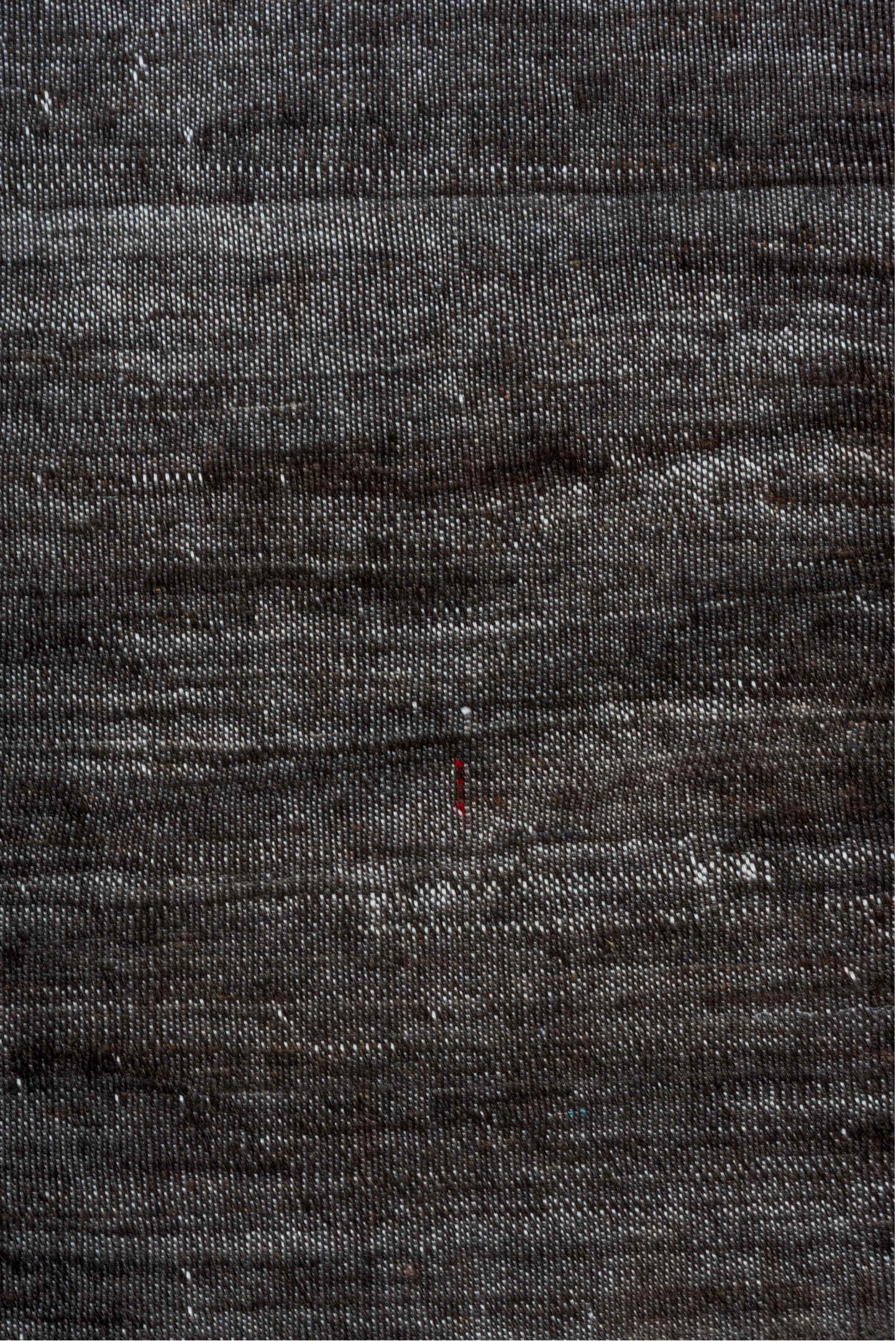 6' x 9' one-of-a-kind handmade vintage Kilim medium size rug. Color palette: charcoal, slate, ivory, taupe, ebony, gray