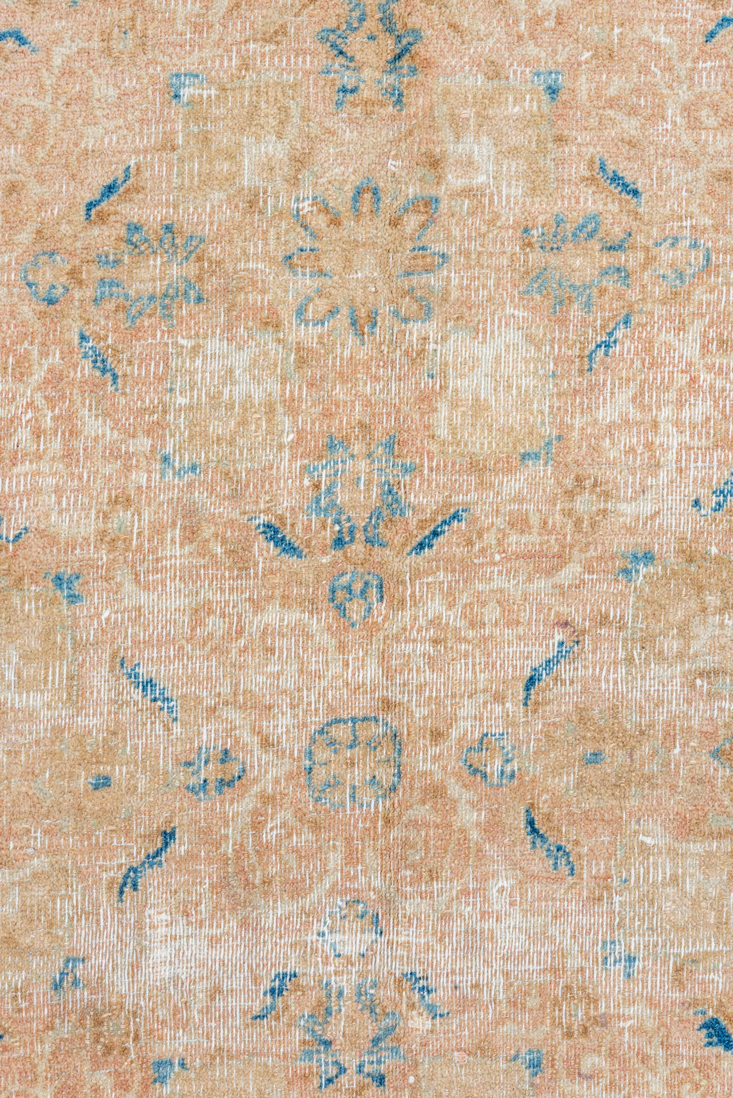 8' x 12' one-of-a-kind handmade vintage Khorassan large size rug. Color palette: beige, sky blue, ivory, sand, taupe, camel