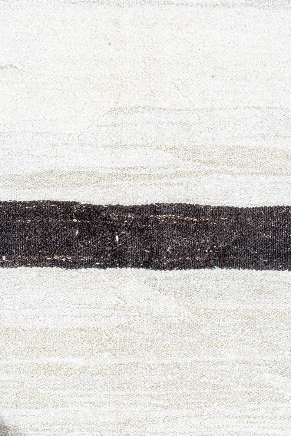 10' x 12' one-of-a-kind handmade vintage Kilim large size rug. Color palette: ivory, charcoal, taupe, gray, black, beige