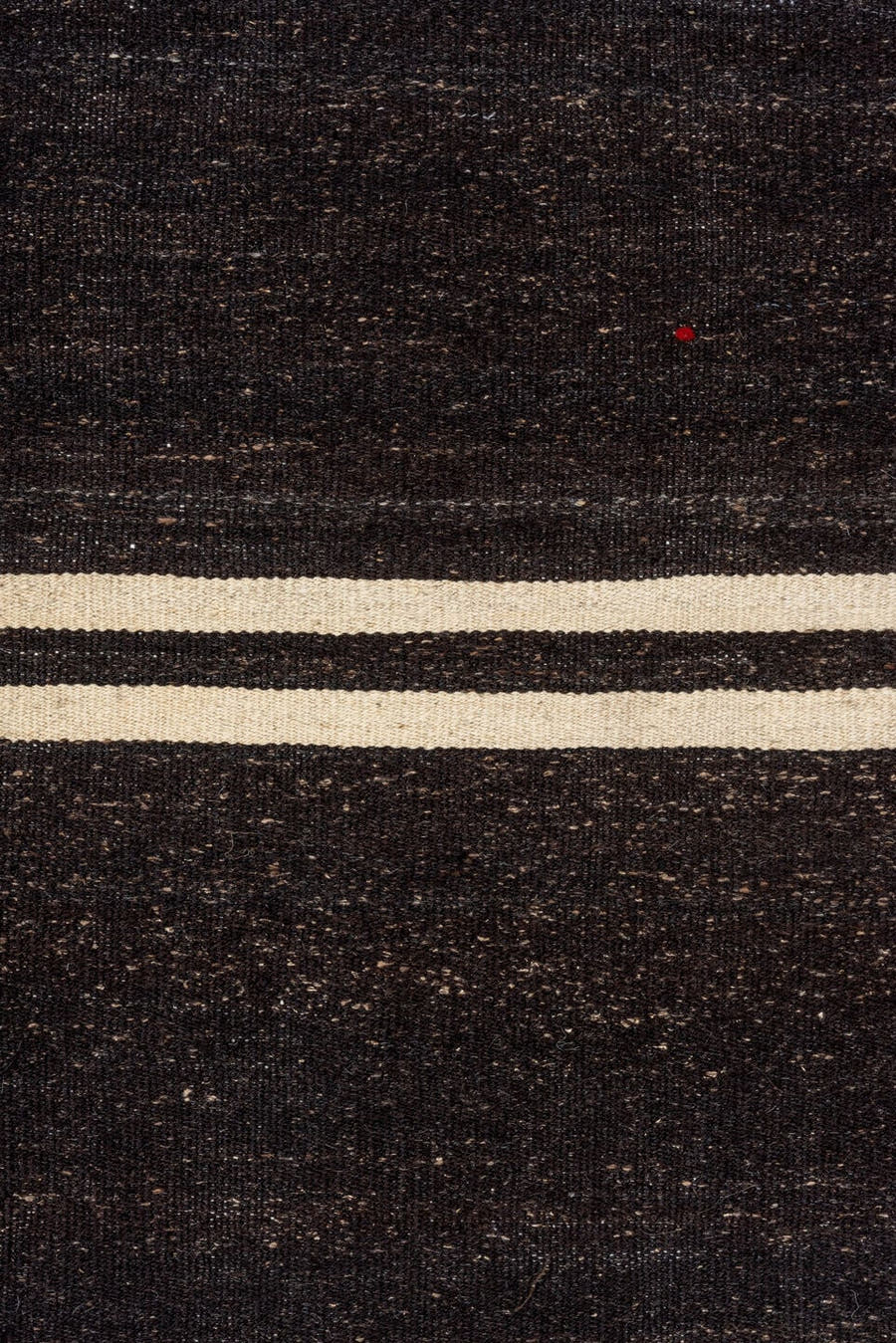 5' x 11' one-of-a-kind handmade vintage rug. Color palette: charcoal, ivory, ebony, gray, black