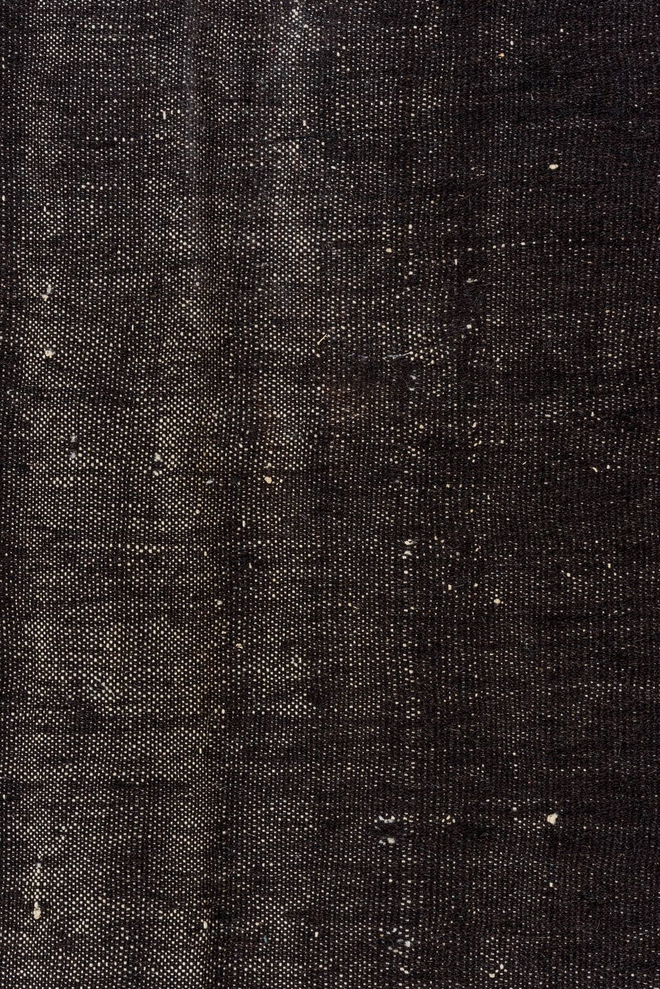 6' x 10' one-of-a-kind handmade vintage Kilim large size rug. Color palette: charcoal, slate, ivory, taupe, gray, black