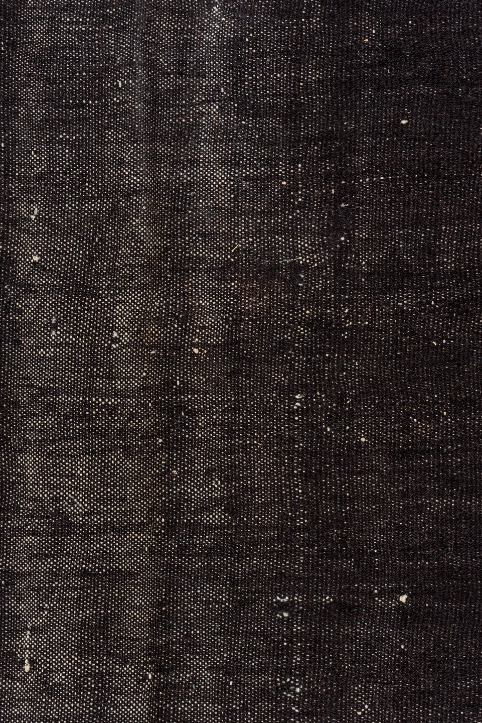 6' x 10' one-of-a-kind handmade vintage Kilim large size rug. Color palette: charcoal, slate, ivory, taupe, gray, black