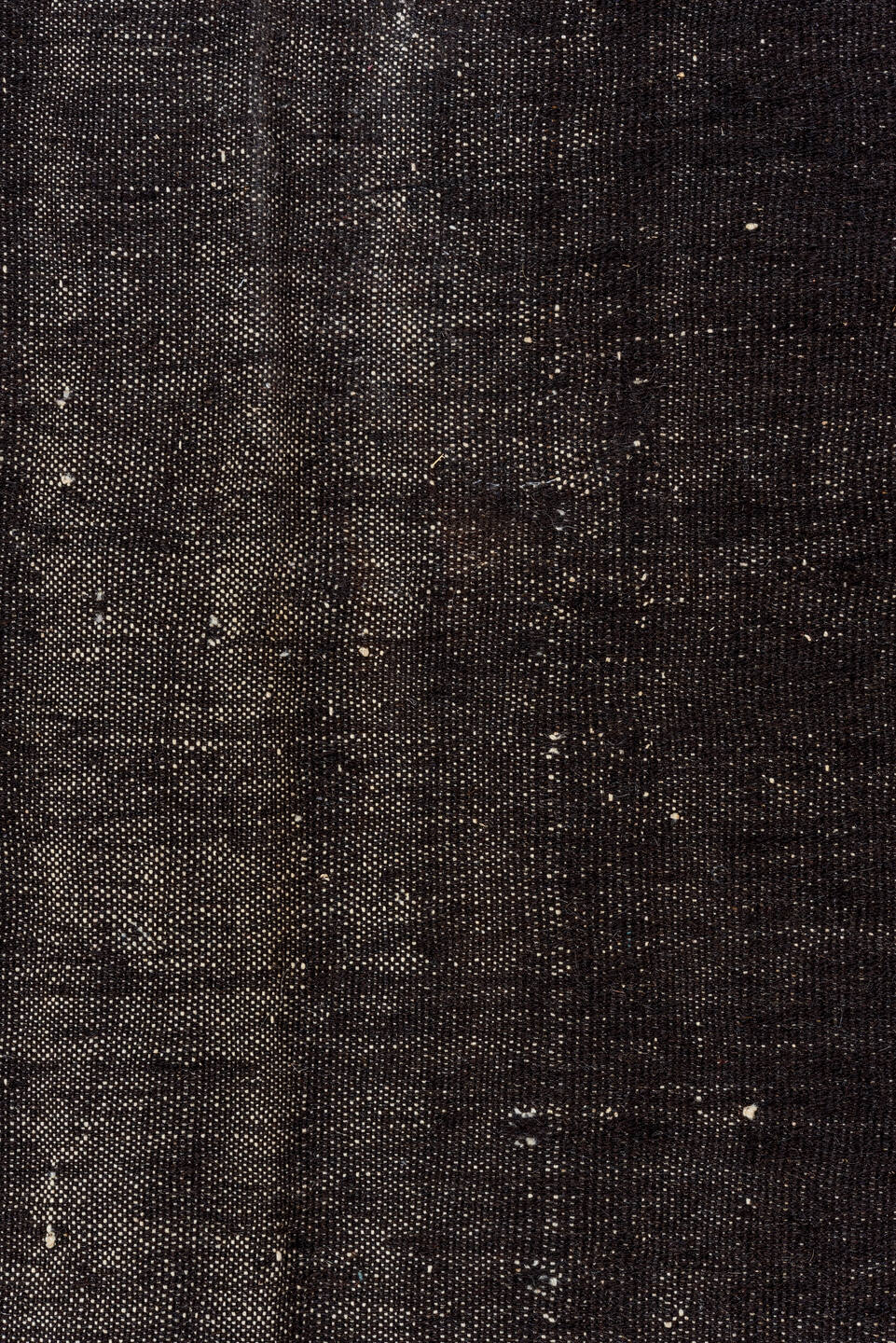 6' x 10' one-of-a-kind handmade vintage Kilim large size rug. Color palette: charcoal, slate, ivory, taupe, gray, black