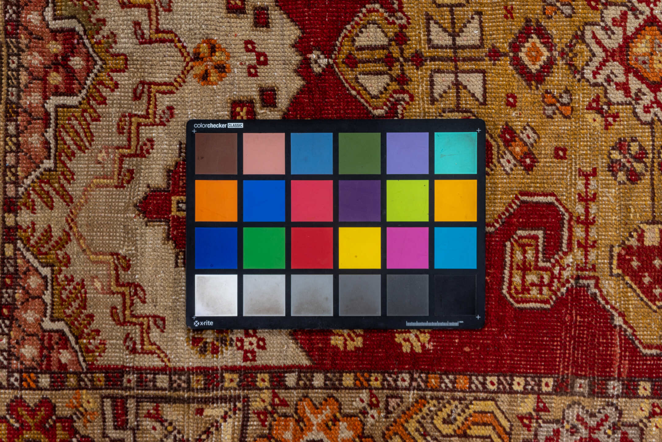 3' x 5' one-of-a-kind handmade vintage Oushak small size rug. Color palette: brown, fire brick, maroon, off-white, orange