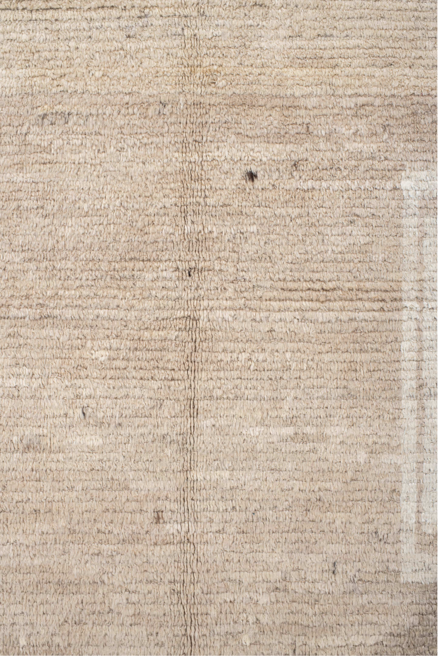 6' x 6' one-of-a-kind handmade vintage rug. Color palette: brown, gray, light gray, off-white, orange, pink